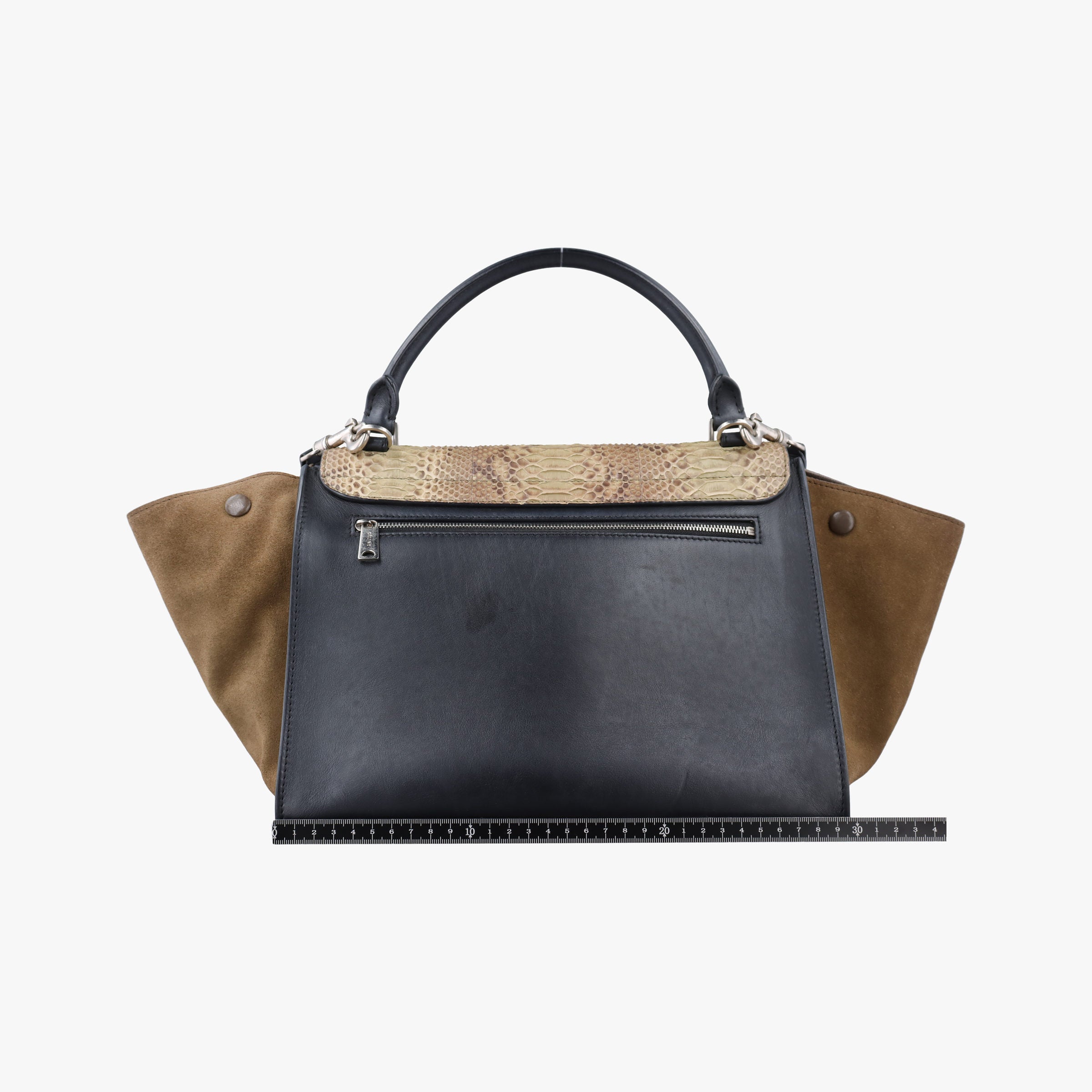 Trapeze Brown × Black ×Beige Snakeskin × Leather S-CU-1102トラペーズミディアム ブラウン × ブラック ×ベージュ スネークスキン × レザー S-CU-1102