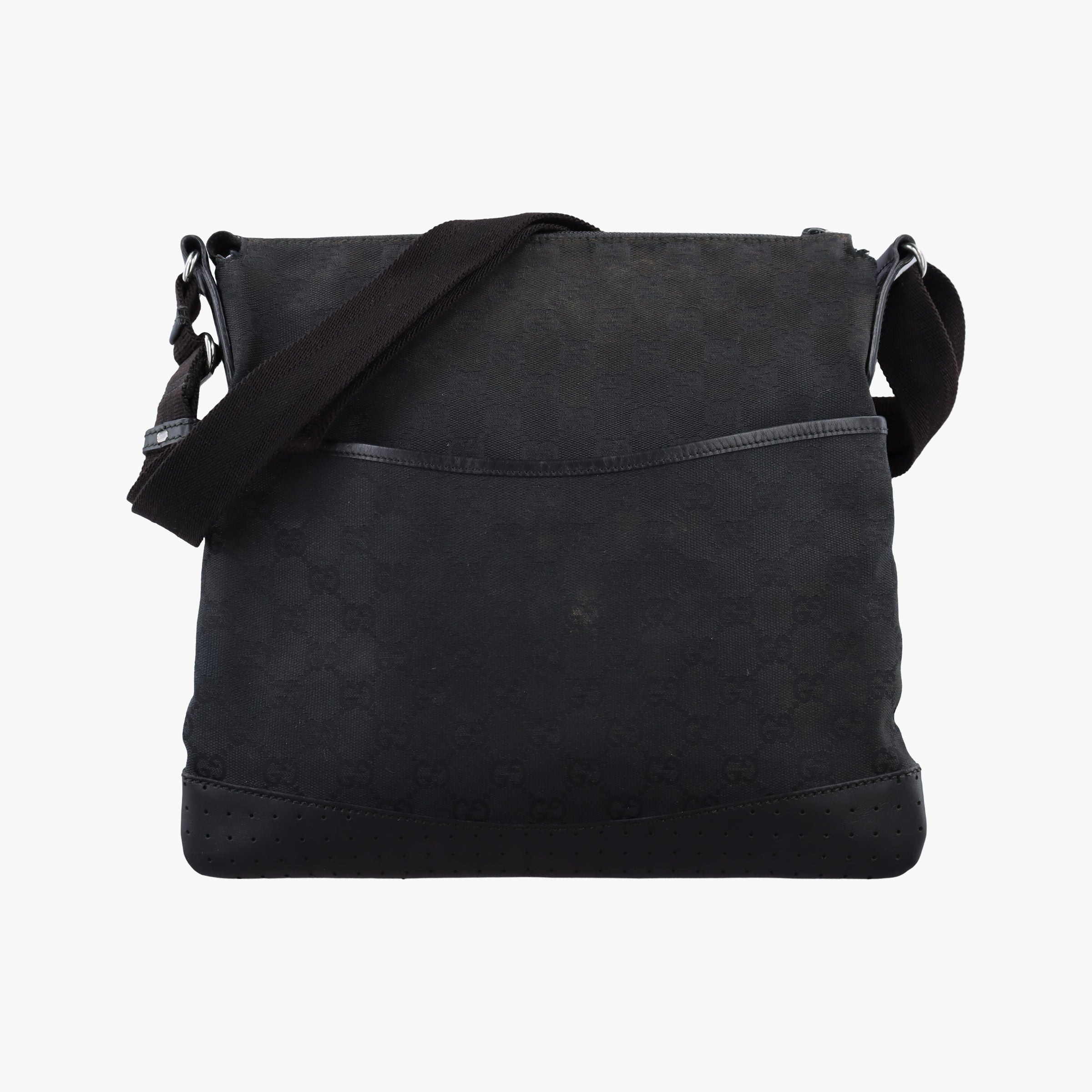 Flora Black Leather×Canvas 145857 E010120725フローラ ブラック レザー×キャンバス 145857 E010120725