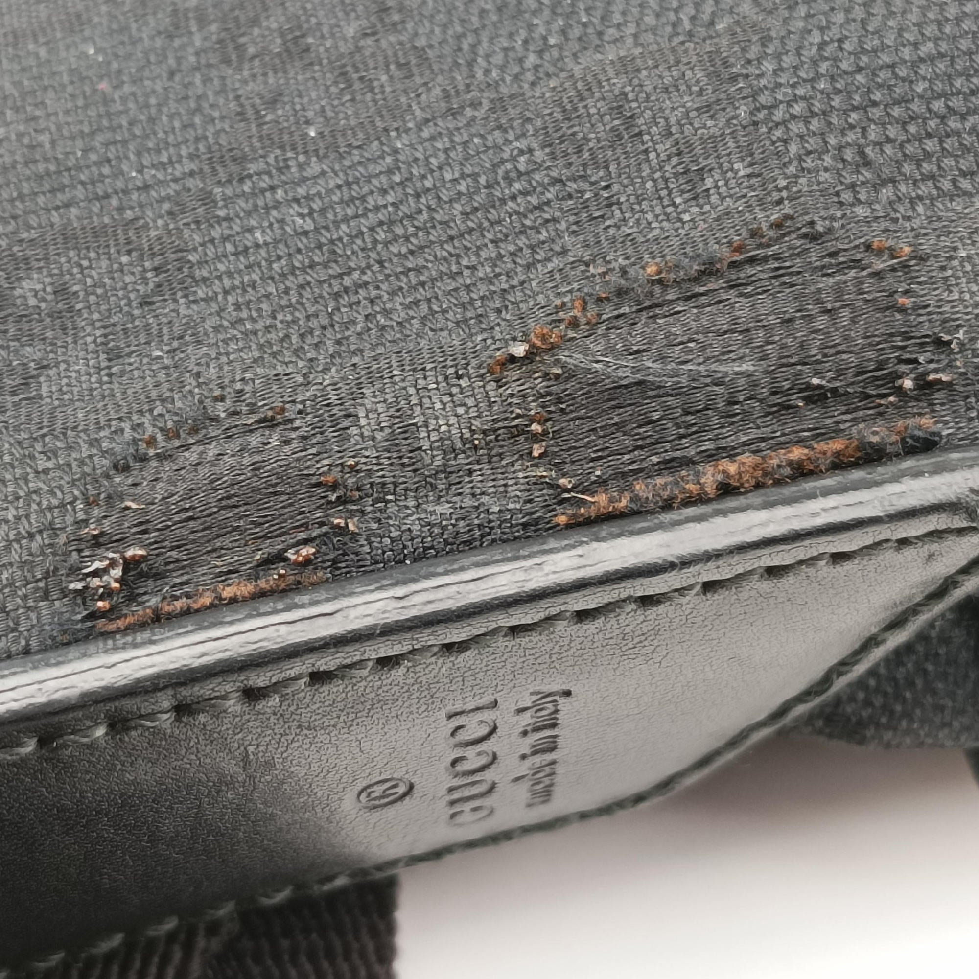 Flora Black Leather×Canvas 145857 E010120725フローラ ブラック レザー×キャンバス 145857 E010120725