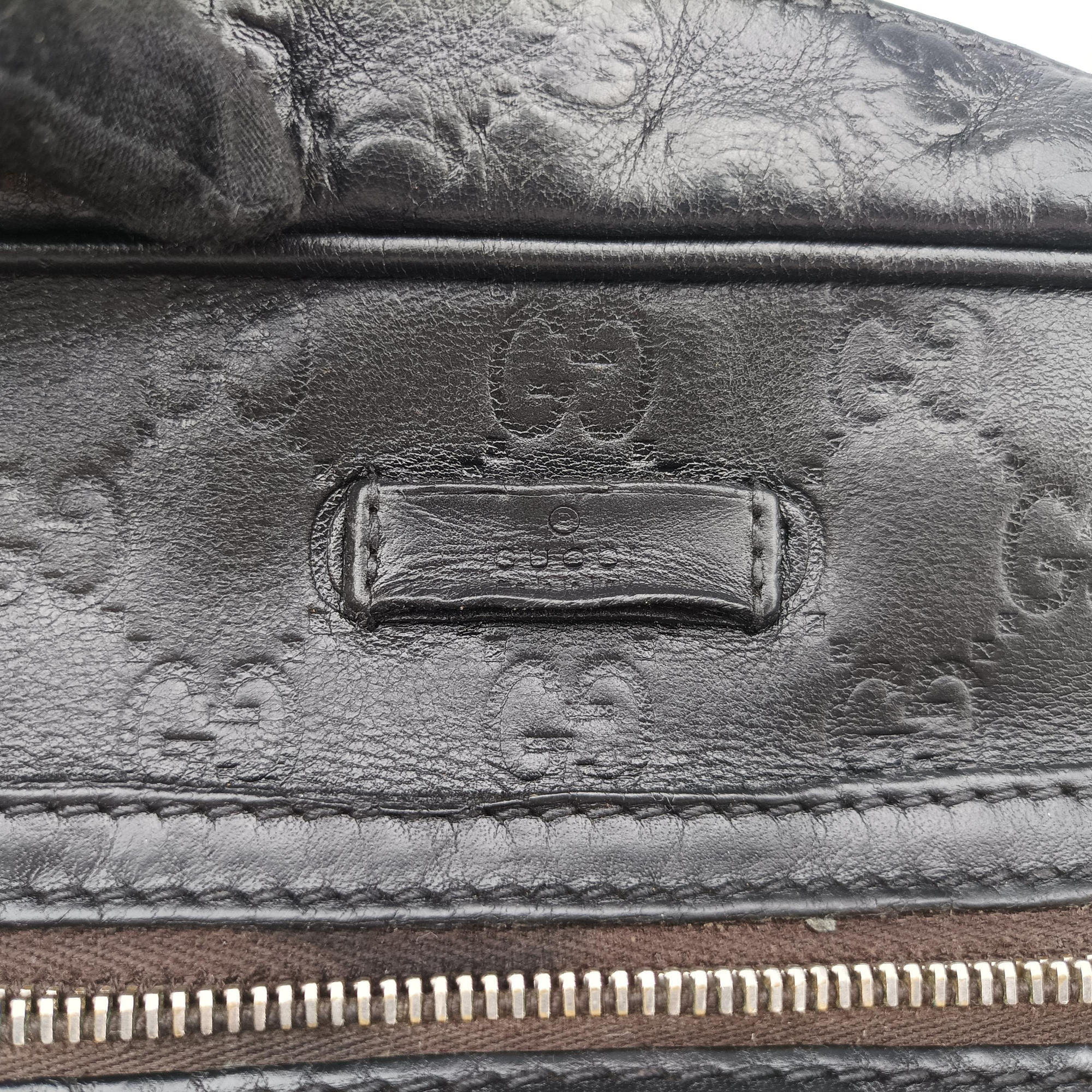 GG Imprime Messenger Black Leather 201448 F011091114GGインプリメ メッセンジャー ブラック レザー 201448 F011091114
