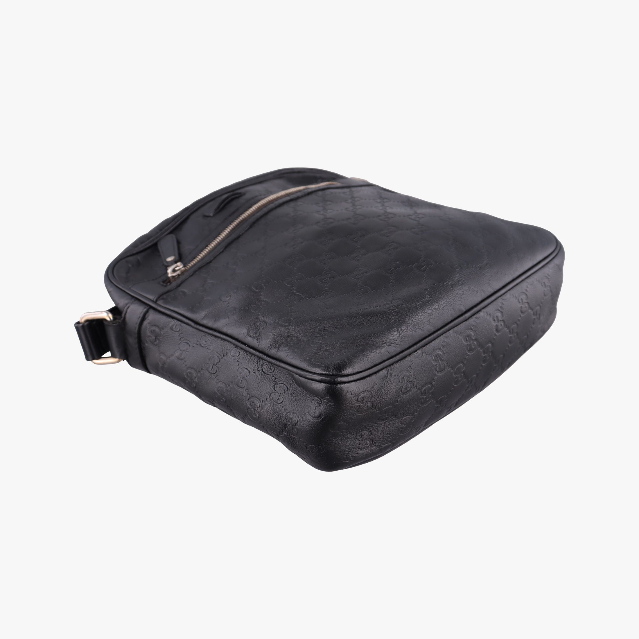 GG Imprime Messenger Black Leather 201448 F011091114GGインプリメ メッセンジャー ブラック レザー 201448 F011091114
