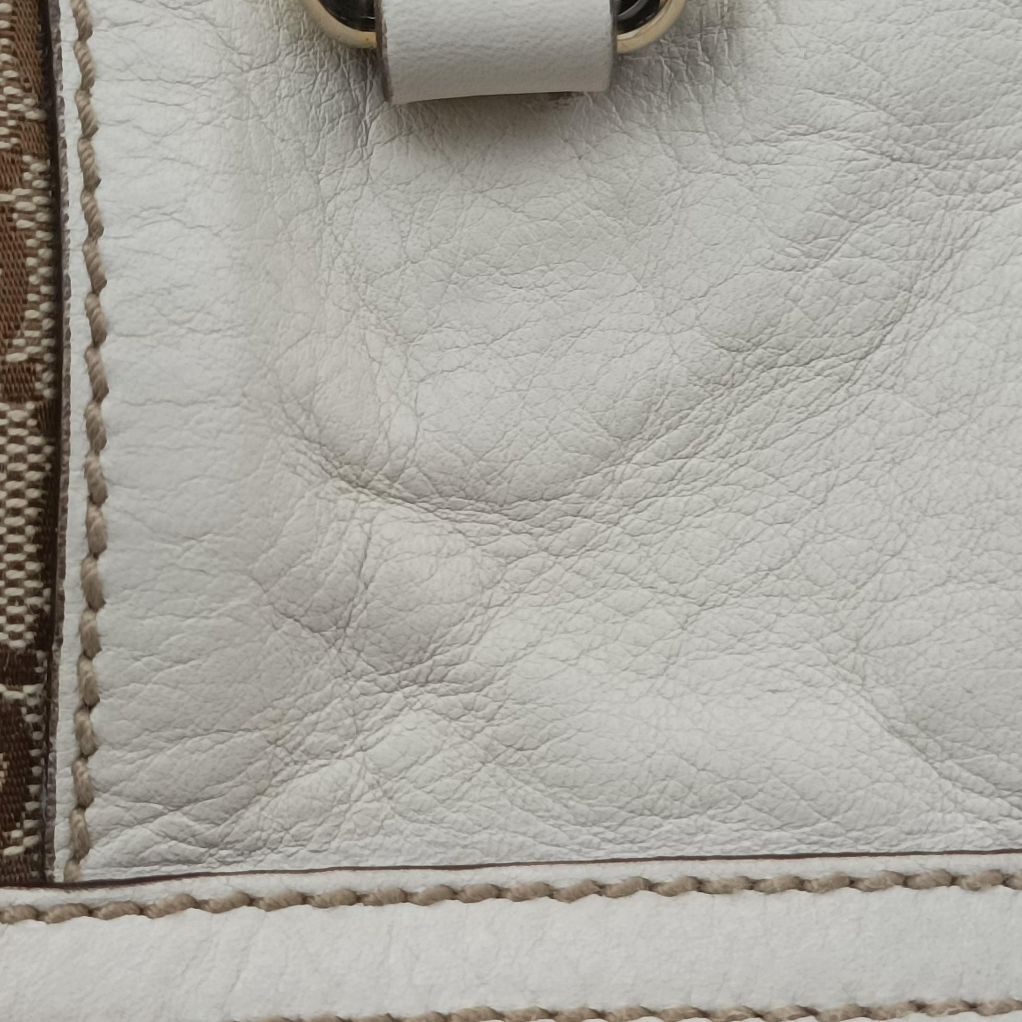 GG Pattern Trophy Beige × Ivory Leather×Canvas 189825 D01755150GG柄 トロフィー ベージュ×アイボリー レザー×キャンバス 189825 D01755150