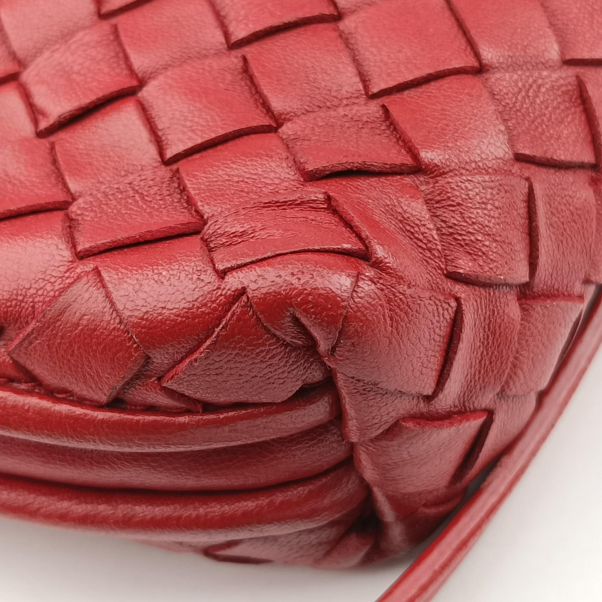 NODINI Intrecciato Red lambskin B01263721Wノディーニ イントレチャート レッド ラムスキン B01263721W