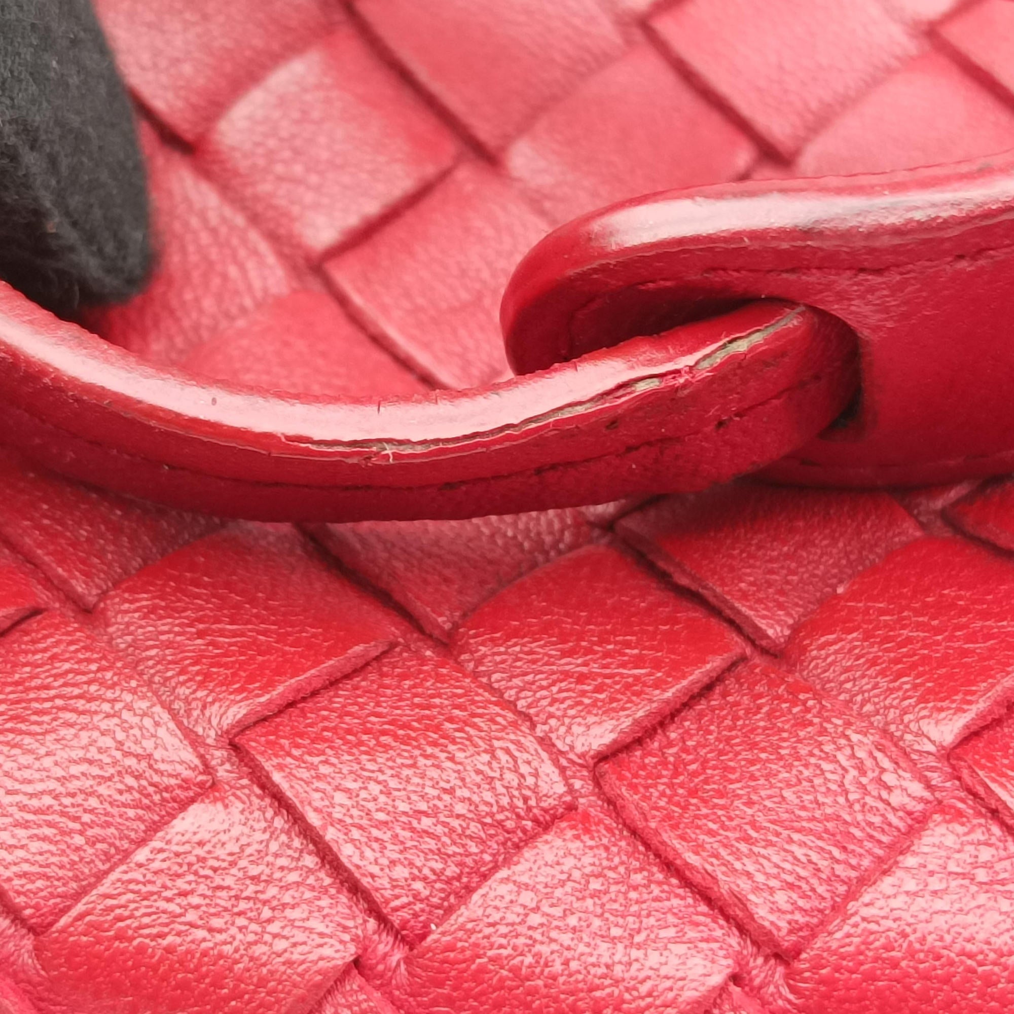 NODINI Intrecciato Red lambskin B01263721Wノディーニ イントレチャート レッド ラムスキン B01263721W