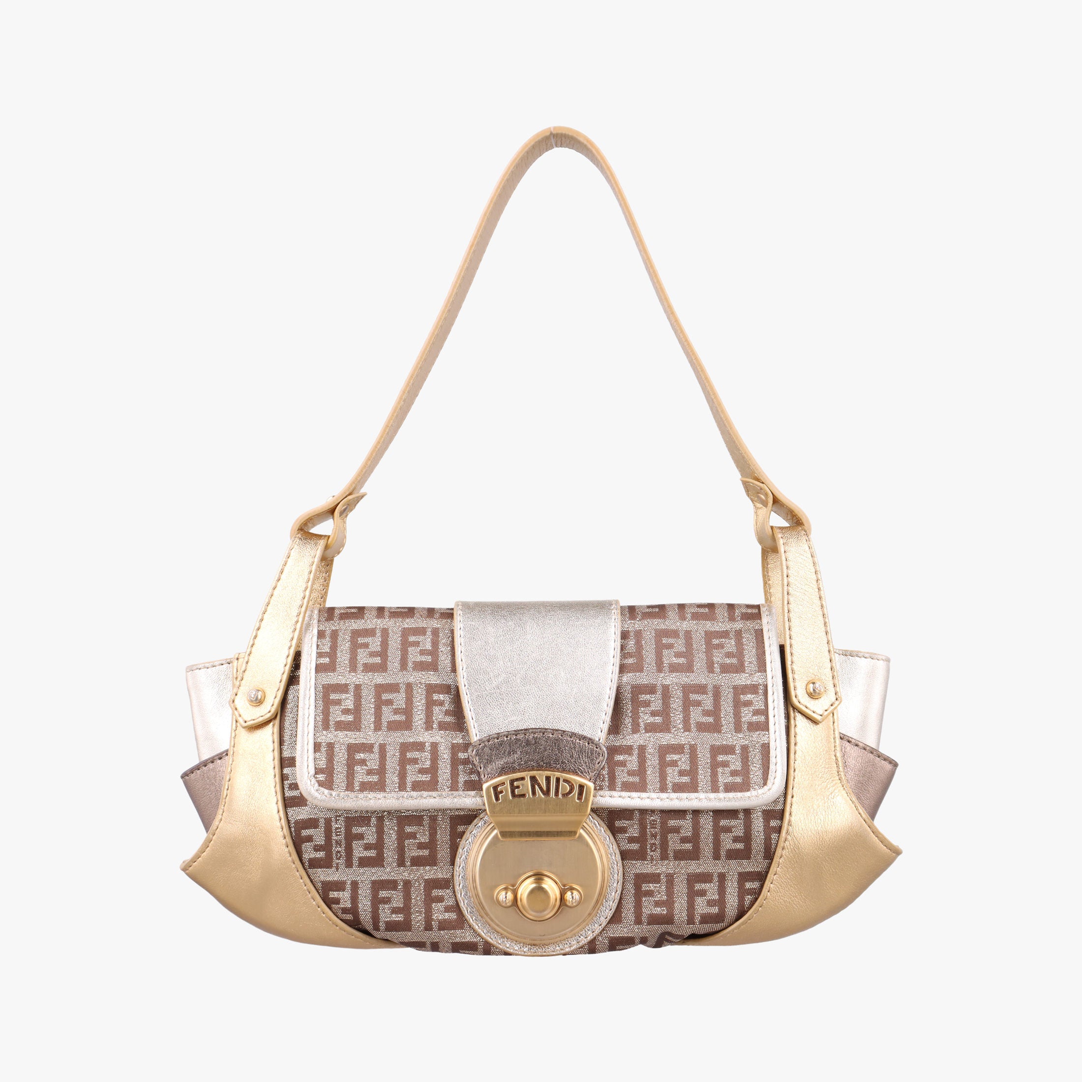 Zucchino Borsa golden×Multicolour canvas×leather 8BR429 2241-8BR429-LPB-048ズッキーノ ボルサ ゴールド×マルチカラー キャンバス×レザー 8BR429 2241-8BR429-LPB-048