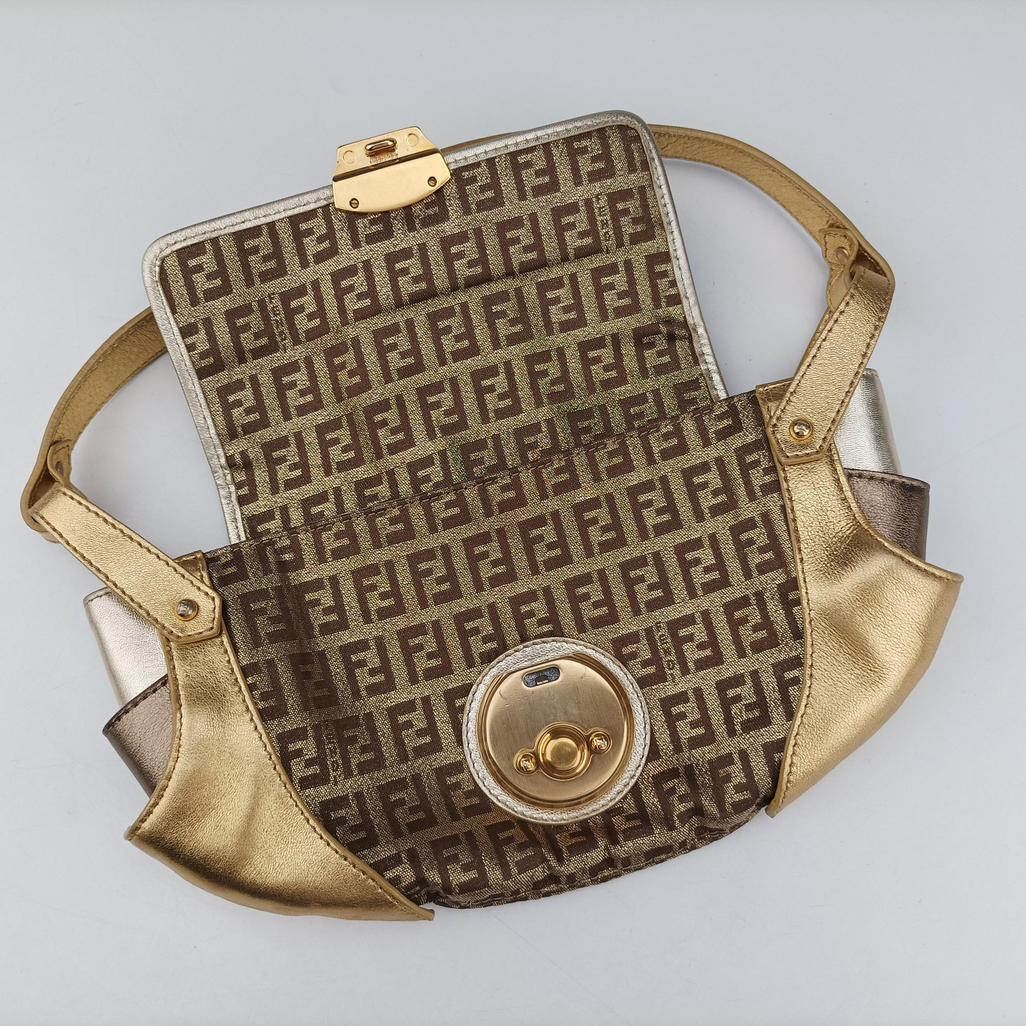 Zucchino Borsa golden×Multicolour canvas×leather 8BR429 2241-8BR429-LPB-048ズッキーノ ボルサ ゴールド×マルチカラー キャンバス×レザー 8BR429 2241-8BR429-LPB-048