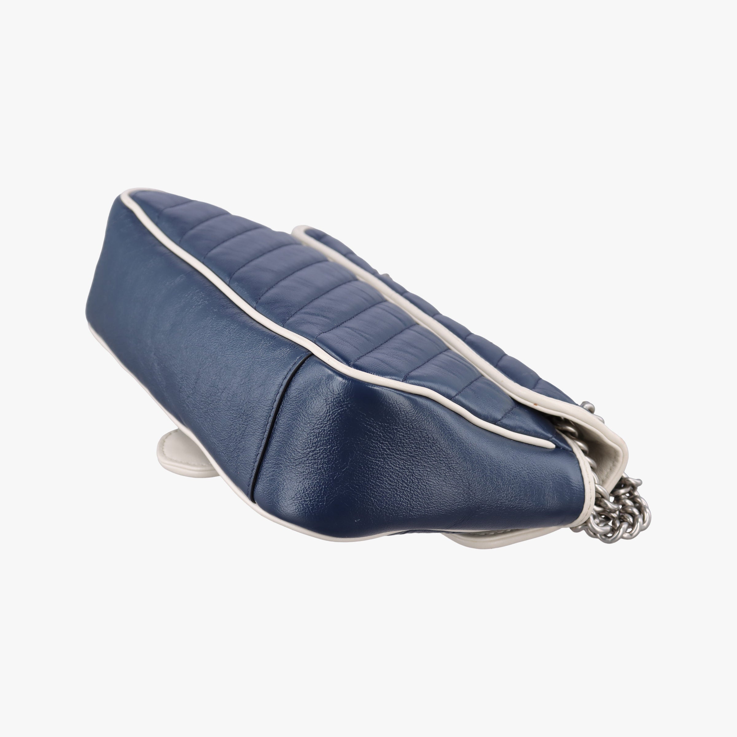 GG Marmont Blue Leather 443497 F031908661GGマーモント ブルー レザー 443497 F031908661