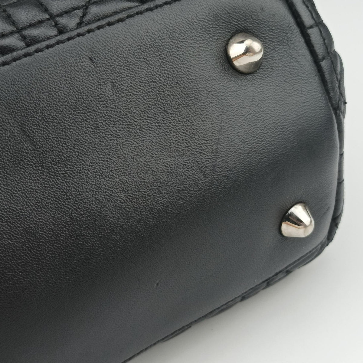 Pre-owned Christian Dior Cannage Dior Soft Shopping Black lambskin shoulderbag | stylenewstar
