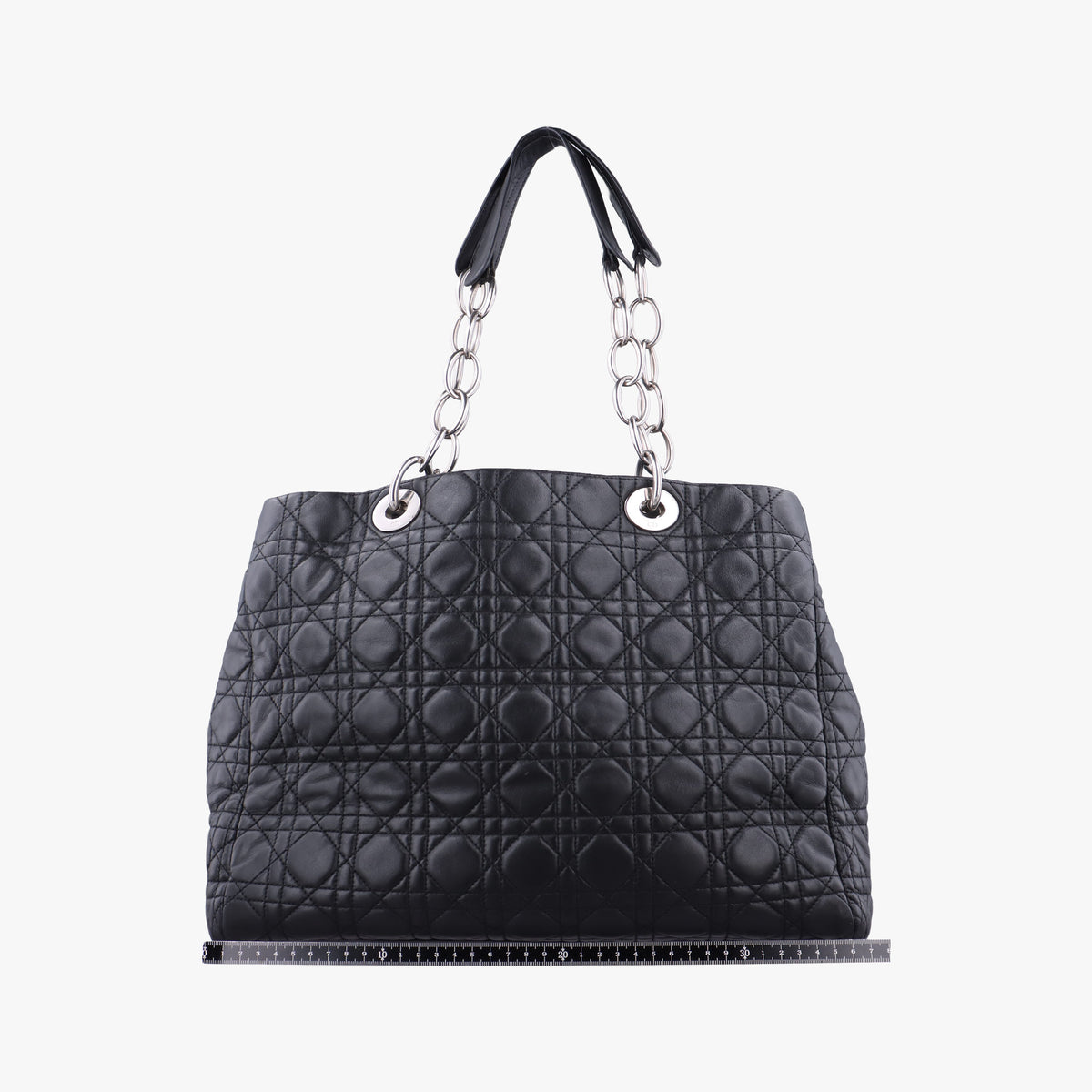 Pre-owned Christian Dior Cannage Dior Soft Shopping Black lambskin shoulderbag | stylenewstar