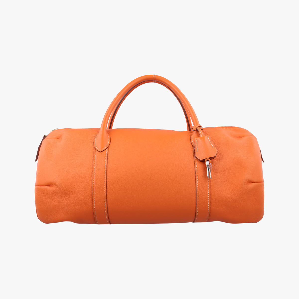 Pre-owned Hermes Polochon 35 Orange Clemence handbag | stylenewstar
