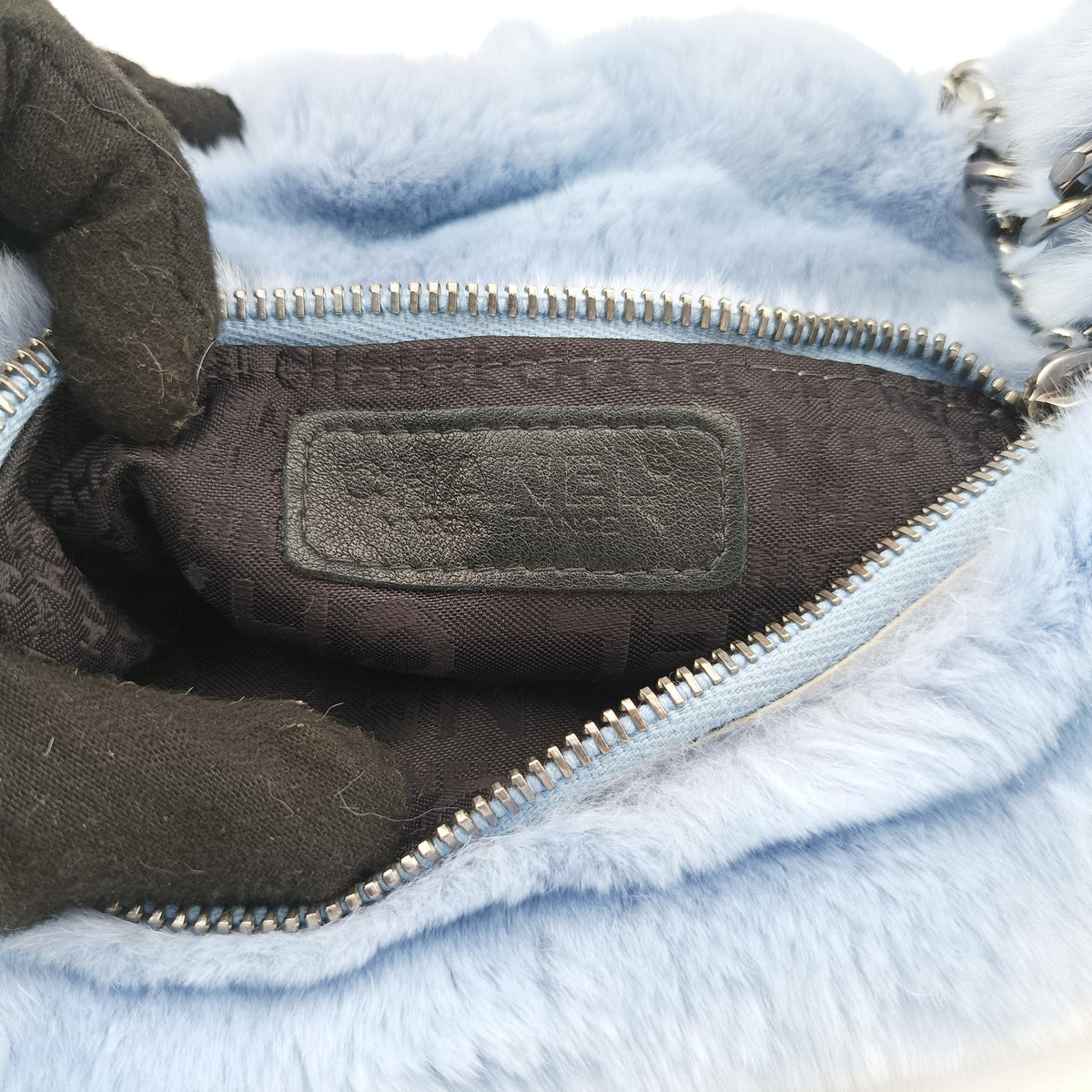 COCO Mark Light Blue Lapin Fur A20455 7653473ココマーク ライトブルー ラパンファー A20455 7653473