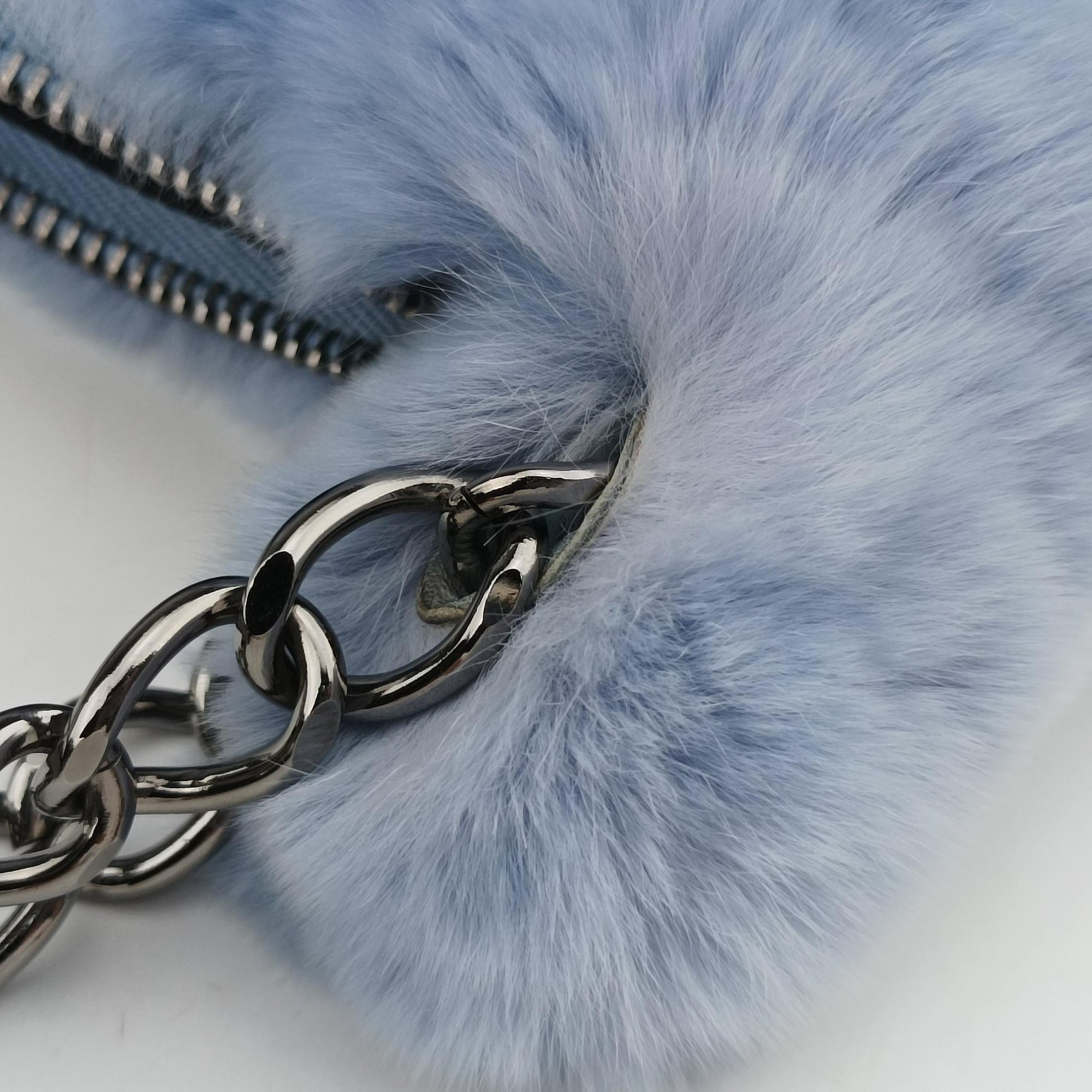 COCO Mark Light Blue Lapin Fur A20455 7653473ココマーク ライトブルー ラパンファー A20455 7653473