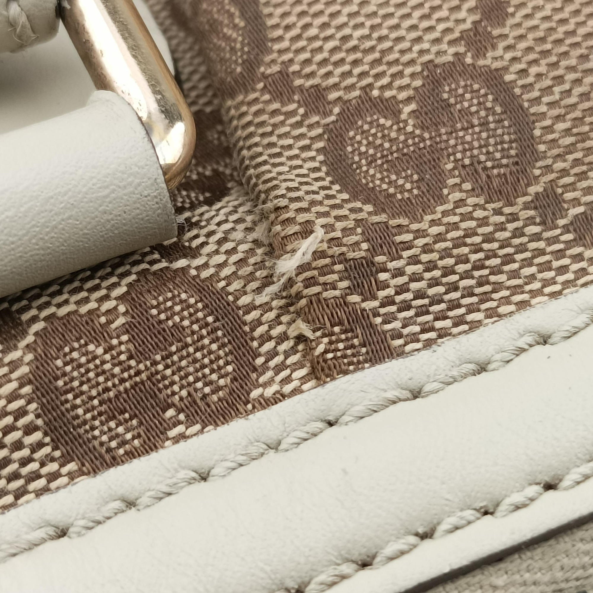 Sukey White×Beige canvas×leather 285730 F013262896スーキー ホワイト×ベージュ キャンバス×レザー 285730 F013262896