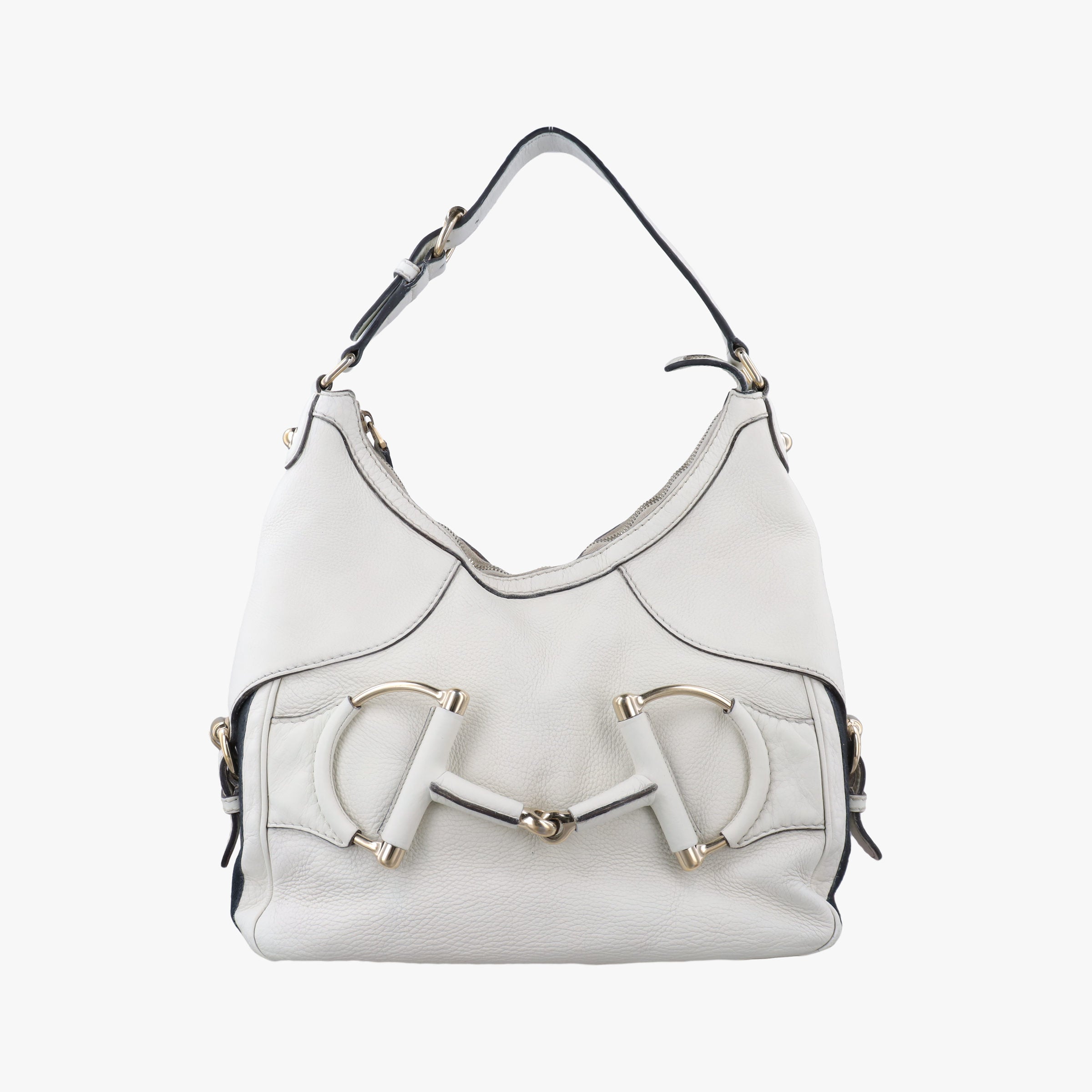 Heritage Horsebit Hobo White Leather 247604 E8276917ヘリテージ ホースビット ホーボー ホワイト レザー 247604 E8276917