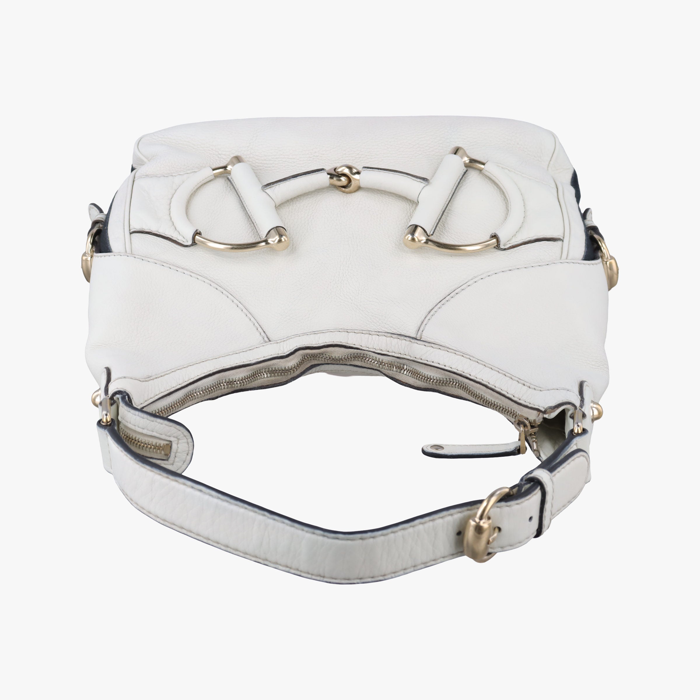 Heritage Horsebit Hobo White Leather 247604 E8276917ヘリテージ ホースビット ホーボー ホワイト レザー 247604 E8276917
