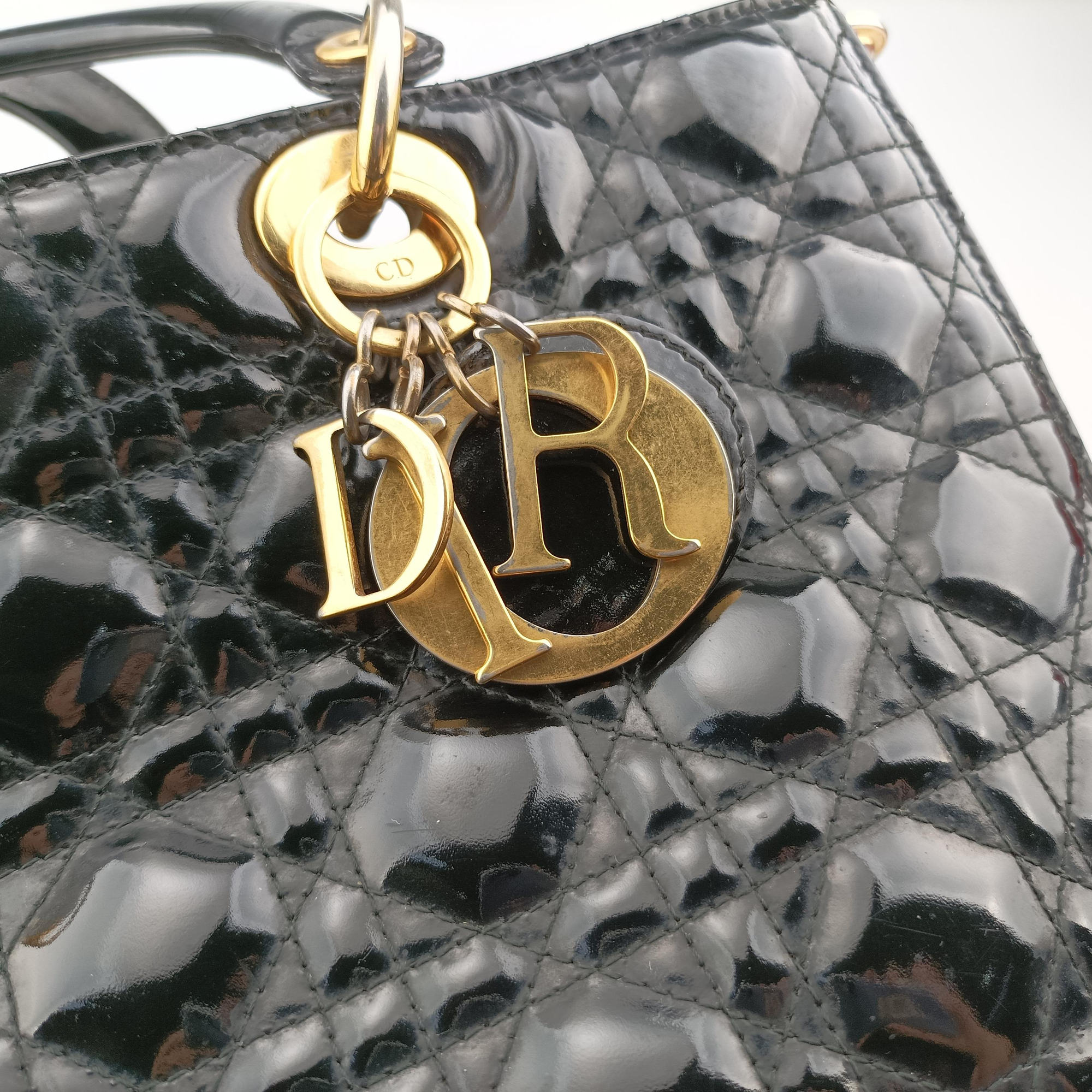 Lady Dior Black Patent 15-BO-1120 Cレディディオール ブラック パテント 15-BO-1120 C