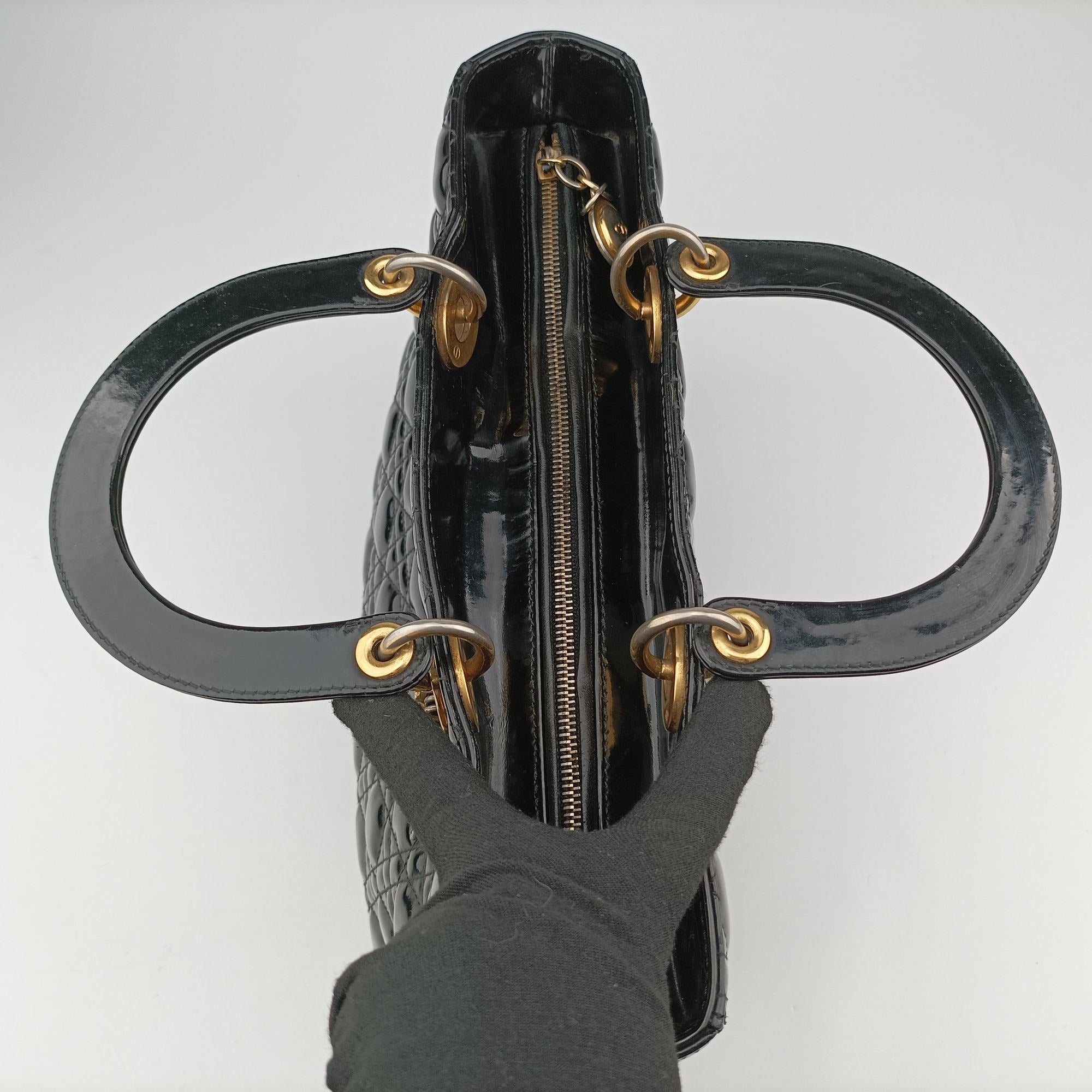 Lady Dior Black Patent 15-BO-1120 Cレディディオール ブラック パテント 15-BO-1120 C