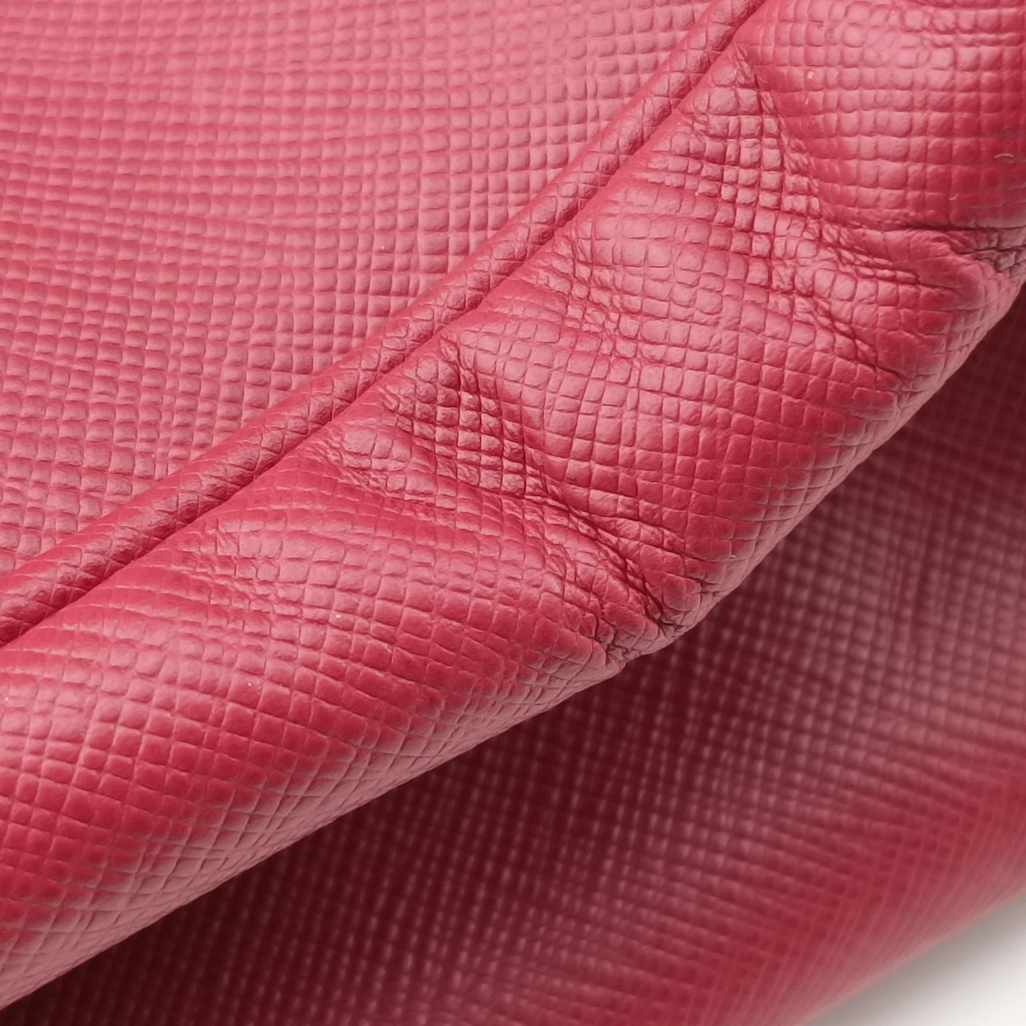 Galleria Front Pocket Red SAFFIANO Leather BN2674 14/Aガレリア フロント ポケット レッド サフィアーノレザー BN2674 14/A