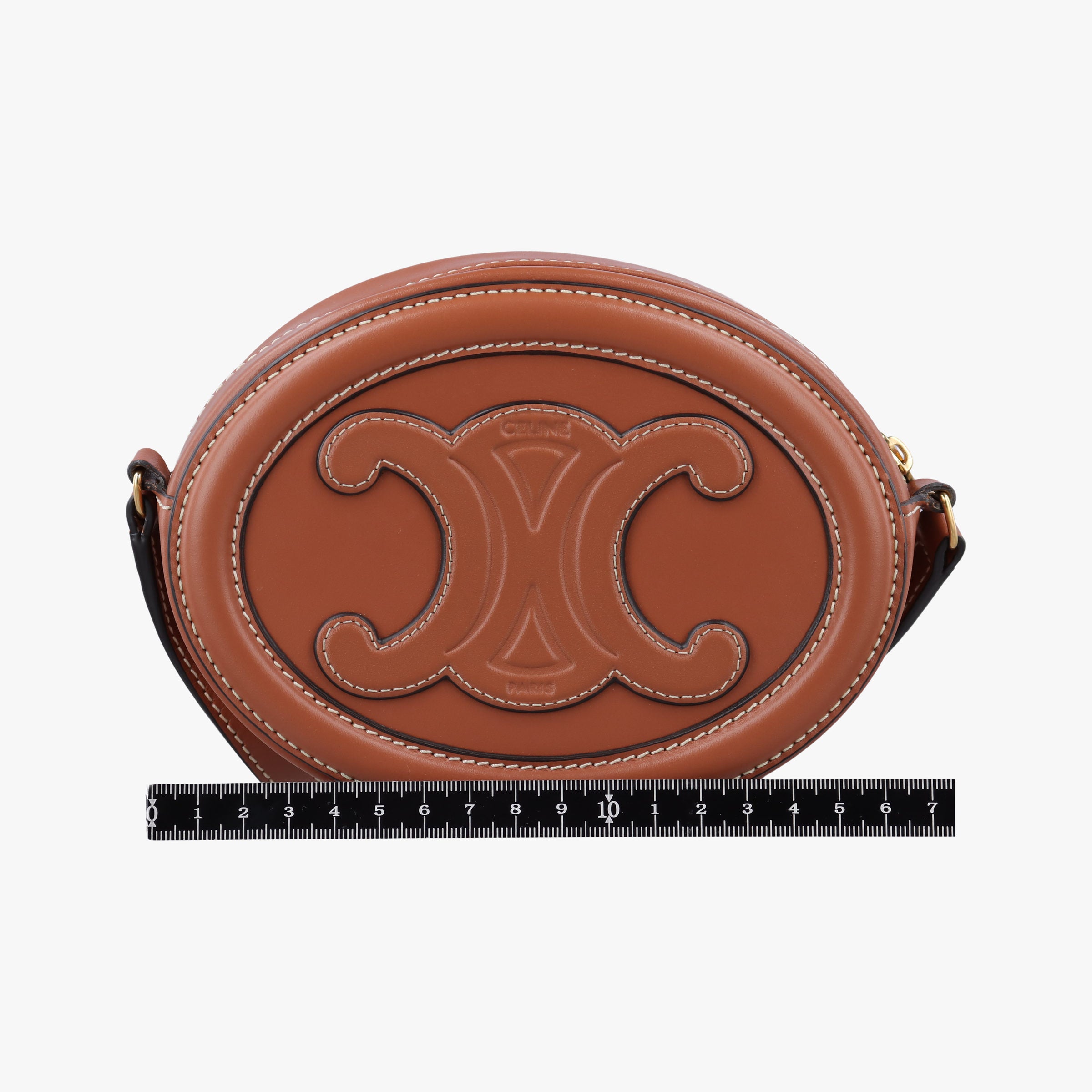Oval Purse Cuir Triomphe Brown Leather U-SL-0262オーバルパース キュイル トリオンフ ブラウン レザー U-SL-0262