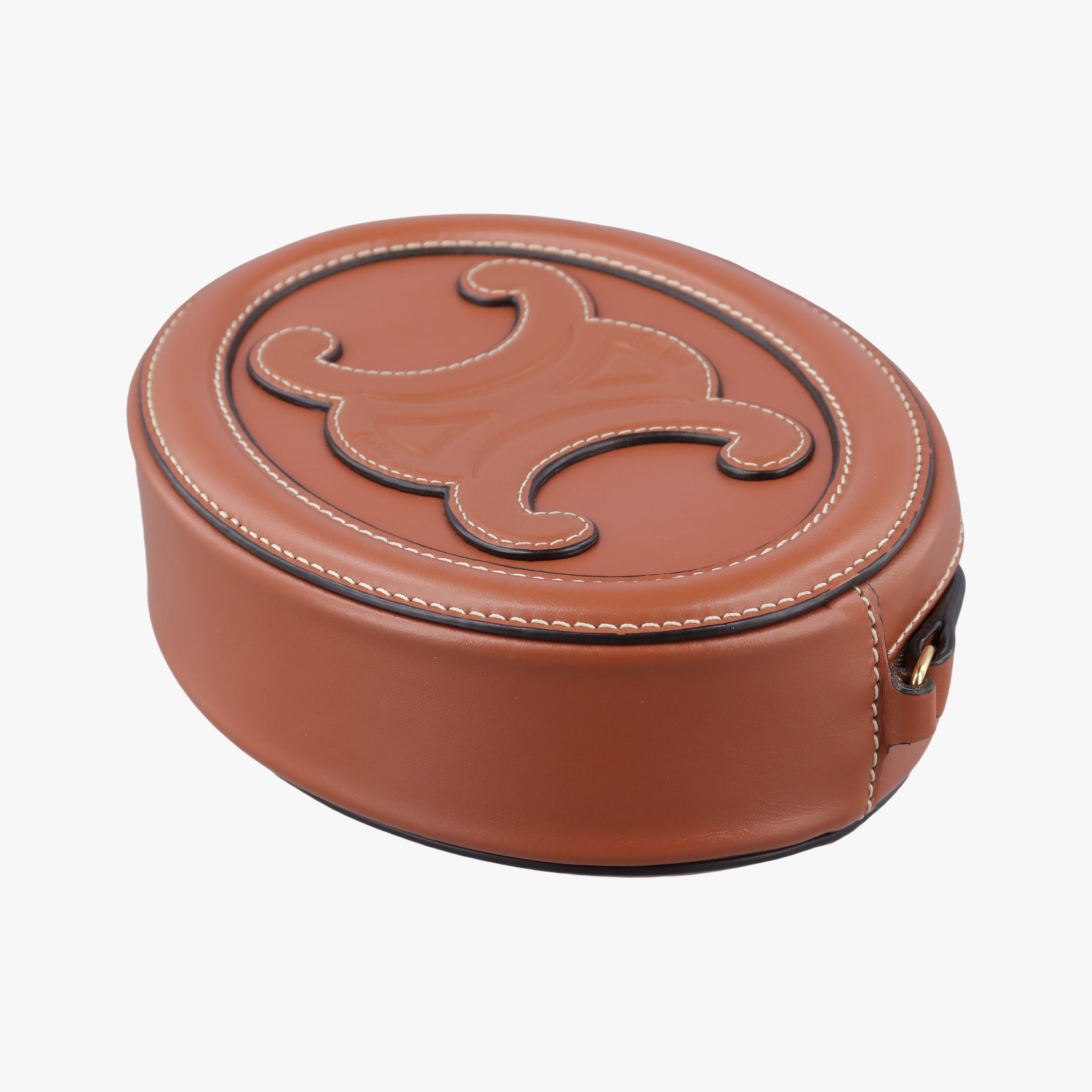 Oval Purse Cuir Triomphe Brown Leather U-SL-0262オーバルパース キュイル トリオンフ ブラウン レザー U-SL-0262