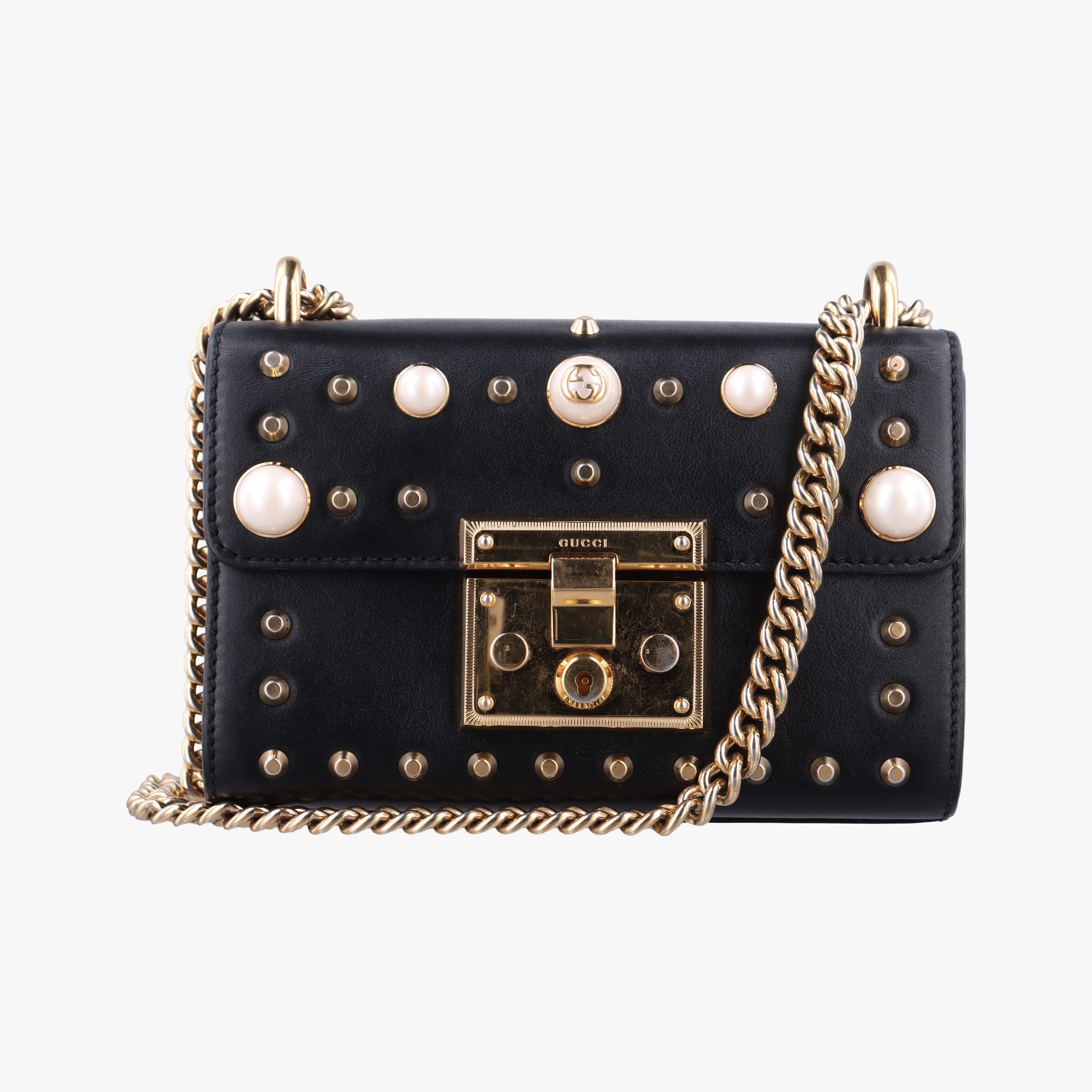 Padlock Black Leather 432182 F021578680パドロック ブラック レザー 432182 F021578680