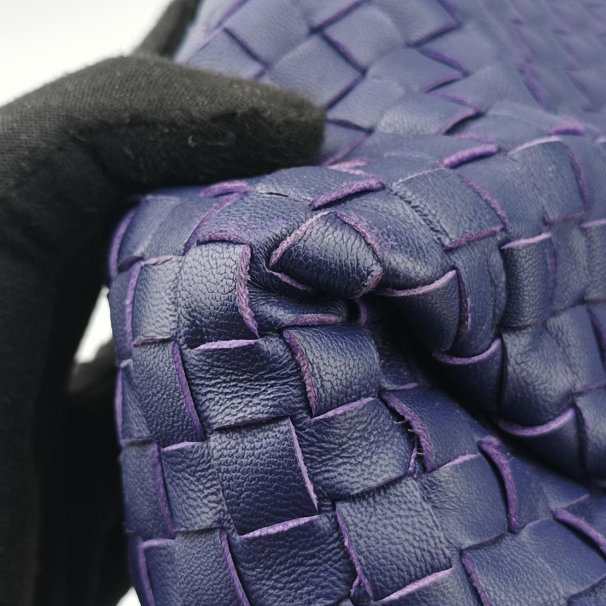 Parachute Intrecciato Purple lambskin B04215596Bパラシュート イントレチャート パープル ラムスキン B04215596B