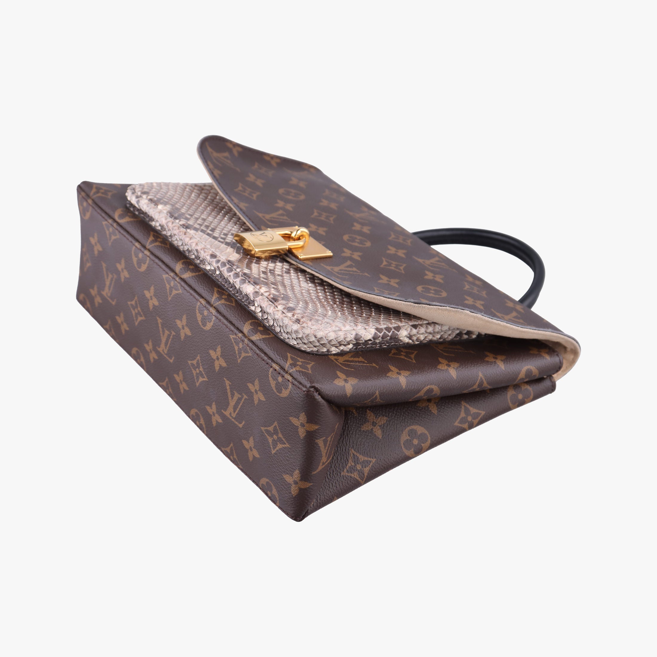 MARIGNAN brown×Gray×Black Monogram Canvas×calf leather×Snake skin N95750 FL1179マリニャン モノグラム/ブラウン×グレー×ブラック モノグラムキャンバス×カーフ×ヘビ レザー N95750 FL1179