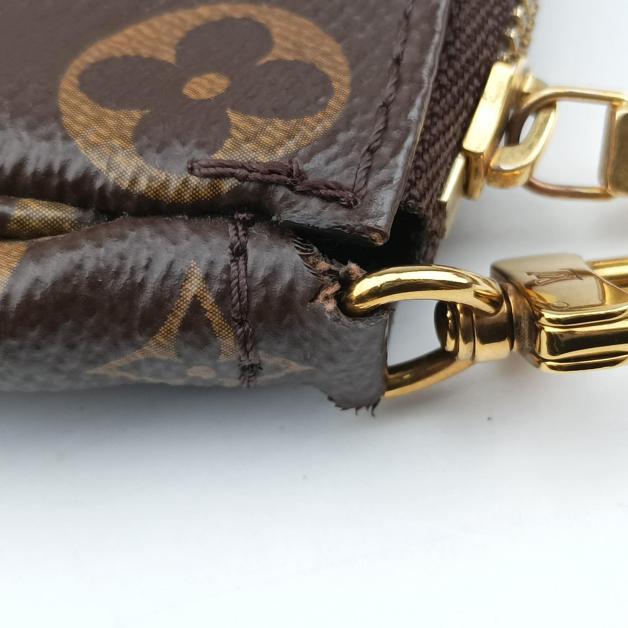 MULTI POCHETTE ACCESSOIRES MARRON×ROSE CLAIRE Monogram Canvas M44840 SR3179ミュルティポシェットアクセソワール マロン×ローズ クレール モノグラムキャンバス M44840 SR3179