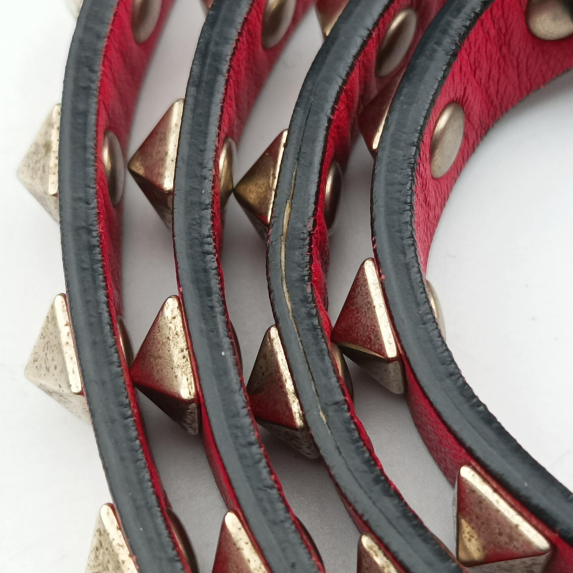 Rockstud Red Leather Lot number unknownロックスタッズ レッド レザー 製番不明