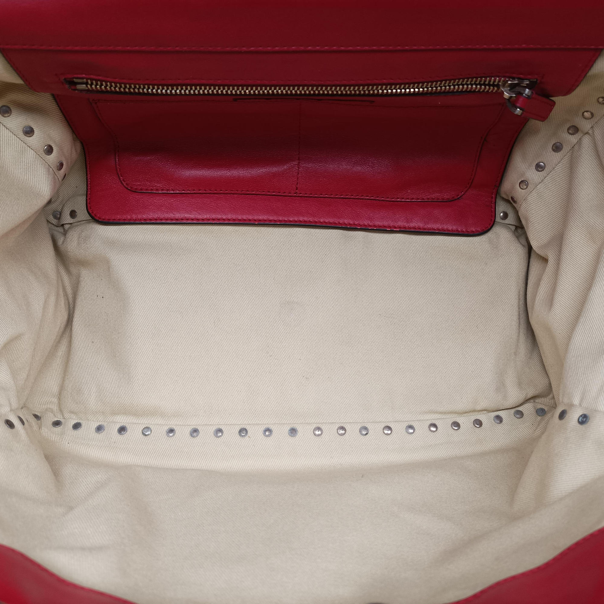 Rockstud Red Leather Lot number unknownロックスタッズ レッド レザー 製番不明