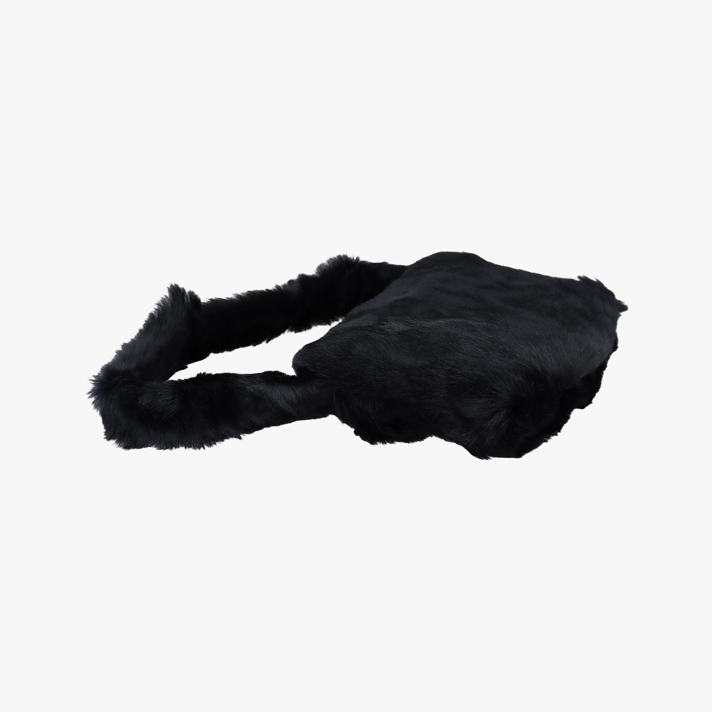 Fur logo flap Black Fur Lot number unknownファー ロゴ フラップ ブラック ファー 製番不明
