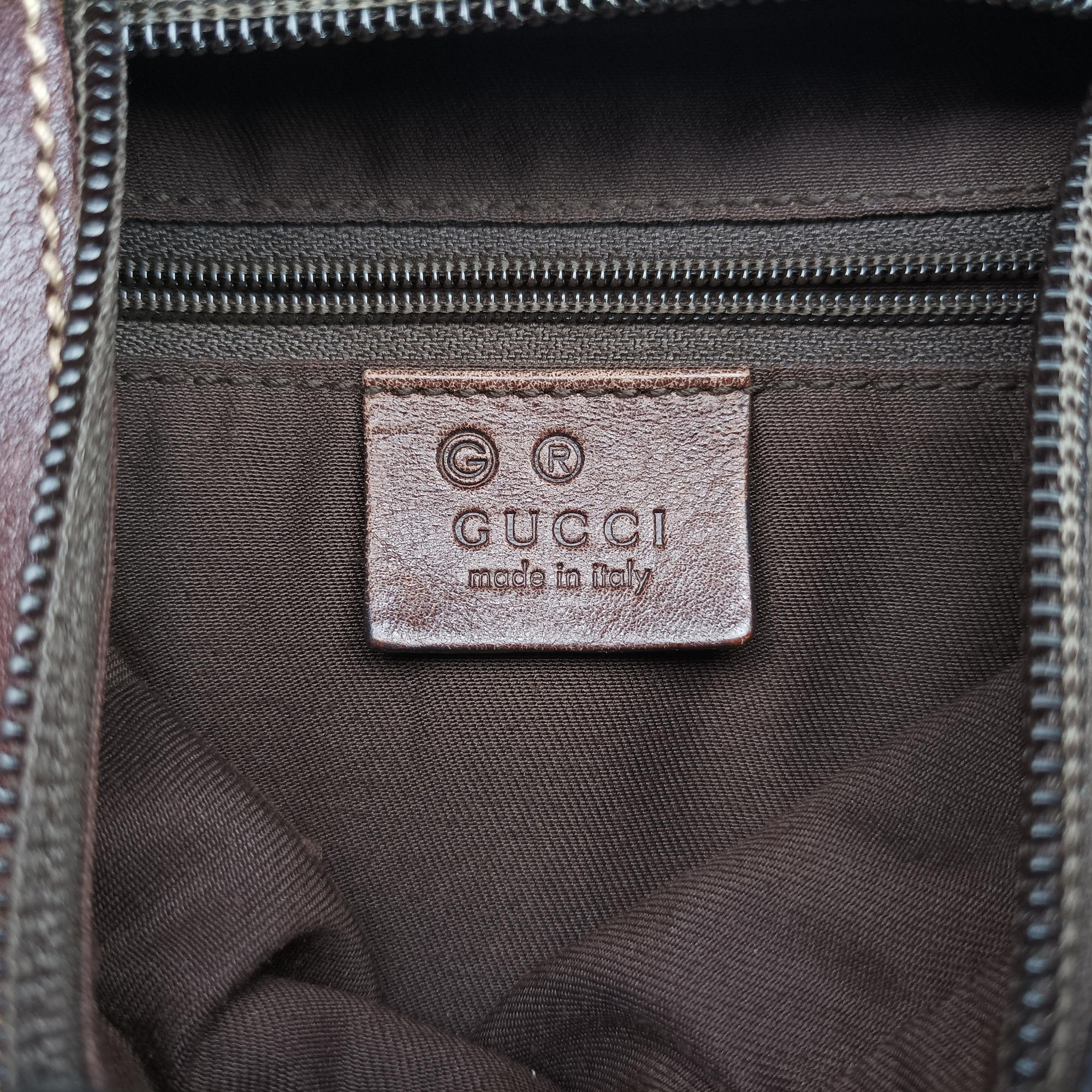 Horsebit print hobo Brown Canvas×Leather 211524 H3560355ホースビット プリント ホーボー ブラウン キャンバス×レザー 211524 H3560355