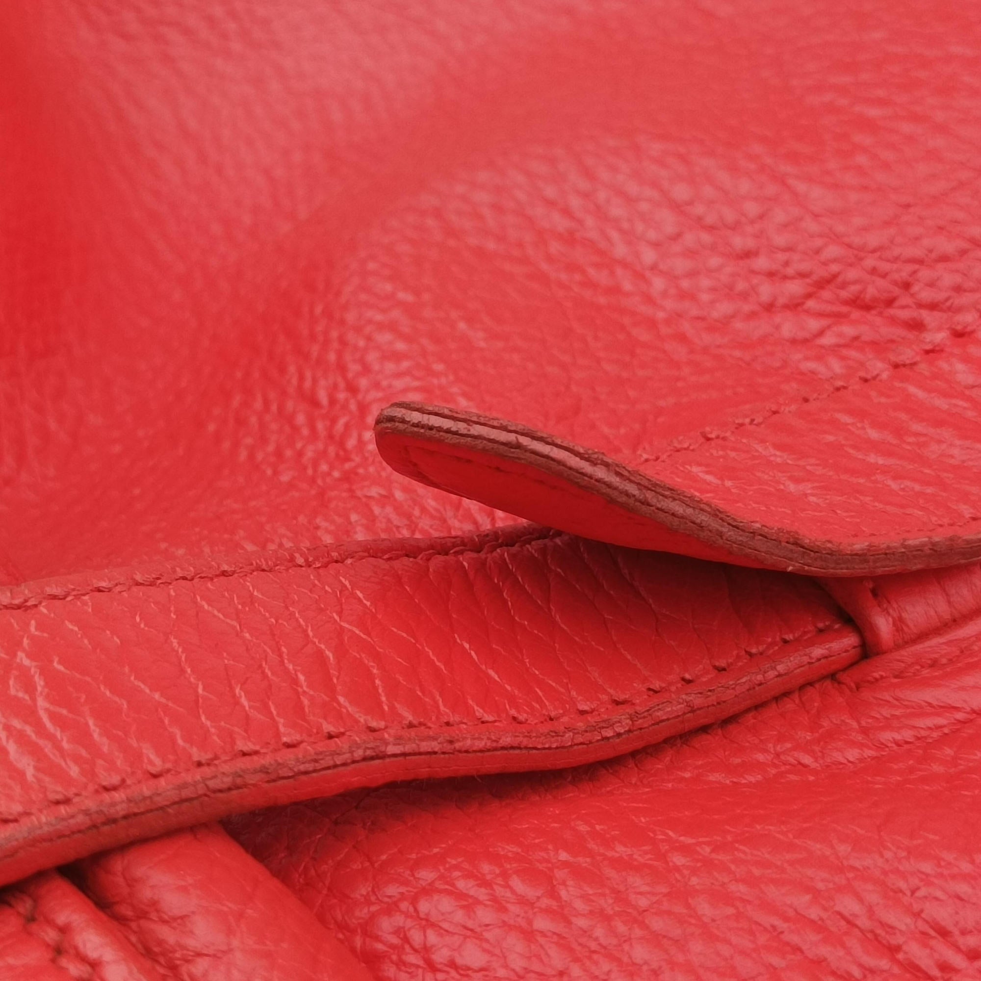 Turquoise New Look Panier Red Leather 117ターコイズ ニュールック パニエ レッド レザー 117