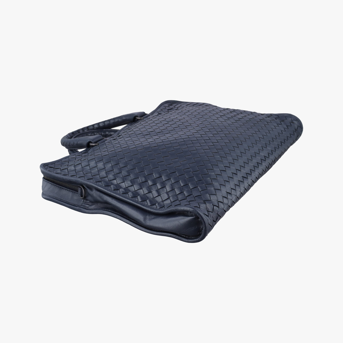Secondhand Bottega Veneta Intrecciato Navy lambskin handbag | stylenewstar