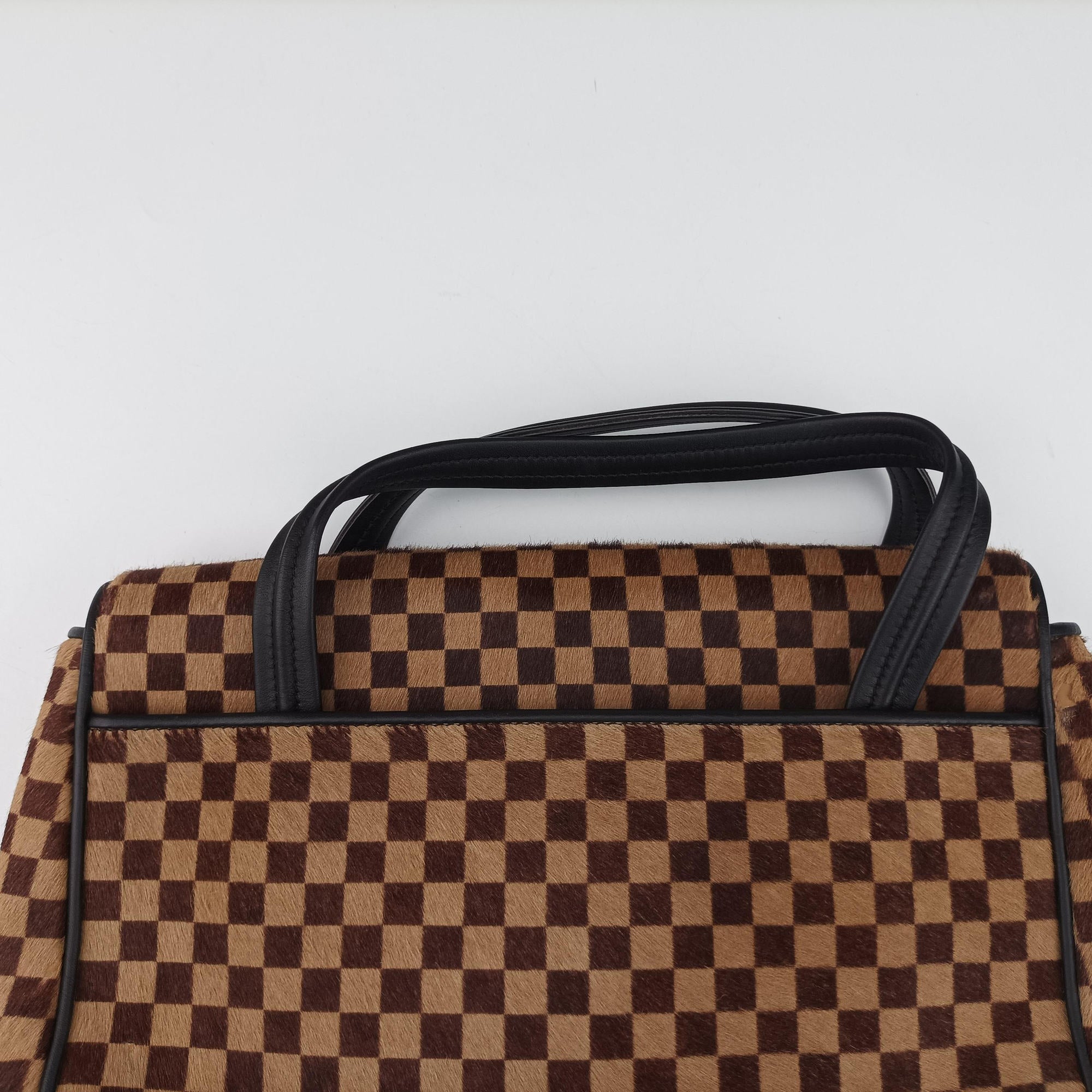 Lion Damier Sauvage Brown × Ebene × Checkerboard Pony Hair × Calf Leather M92131 CE1013ライオン ダミエソバージュ ブラウン × エベヌ ハラコ × レザー M92131 CE1013