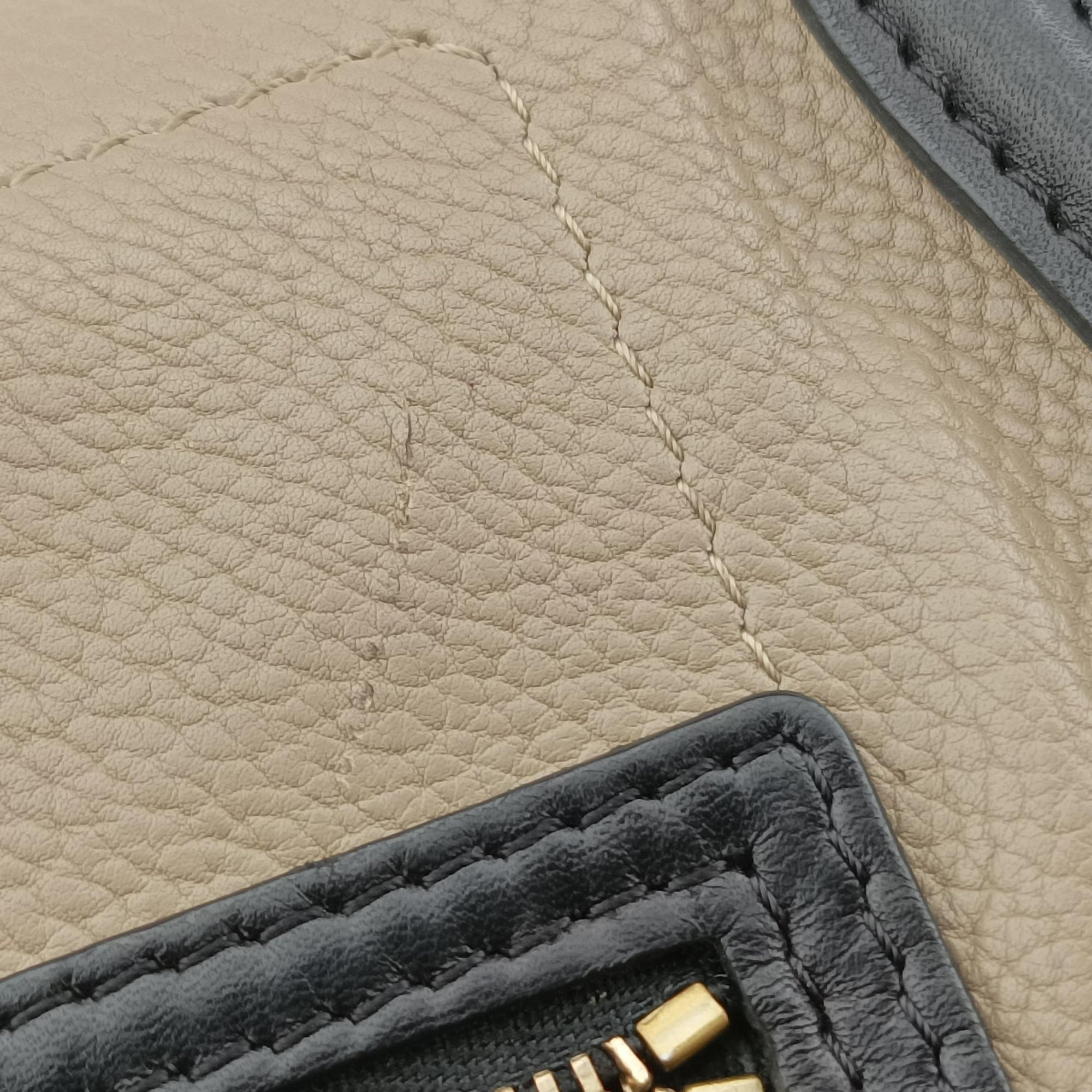 Luggage Mini Shopper Beige×black×blue Suede × leather S-AT-1103 S-MM-1103ラゲージミニショッパー ベージュ×ブラック×ブルー スエード×レザー S-AT-1103 S-MM-1103