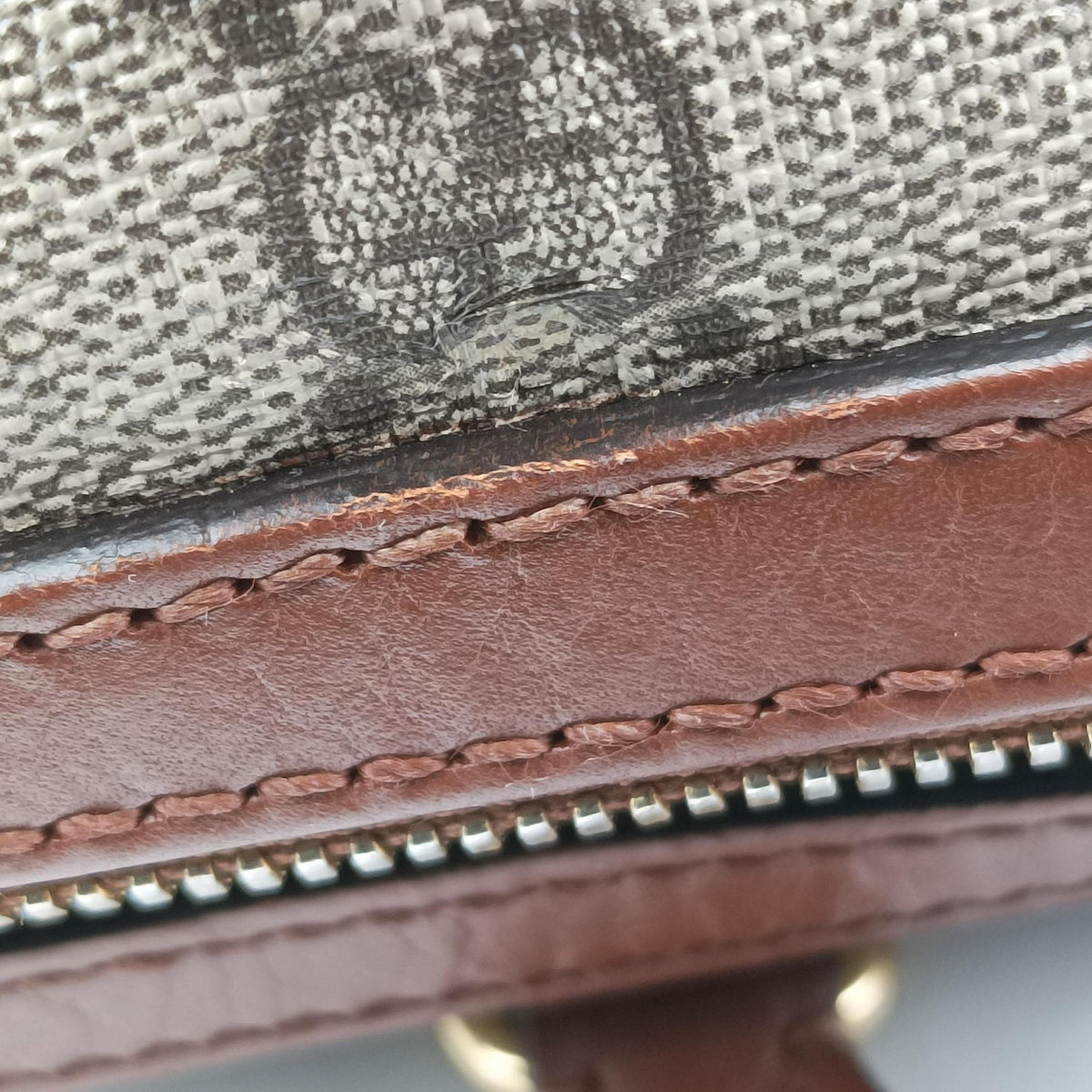 GG SUPREME beige×brown PVC coated canvas×Leather 409529 G019160675GGスプリーム ベージュ×ブラウン PVCコーティングキャンバス×レザー 409529 G019160675