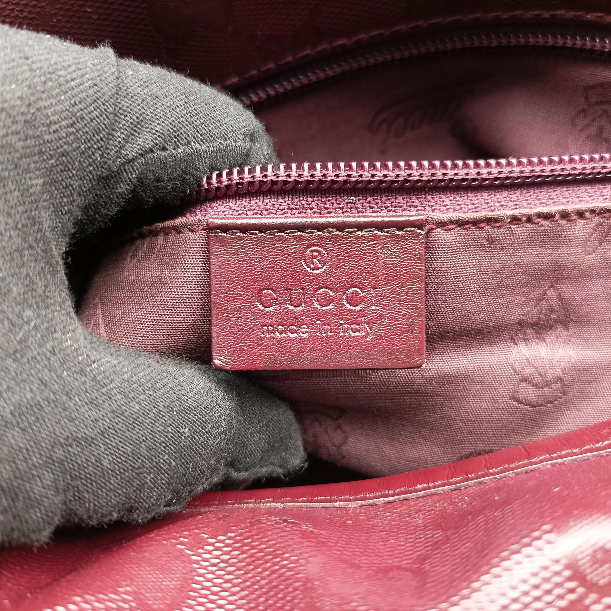 GG Plus Messenger Burgundy PVC coated canvas 201732 C7030608GGプラス メッセンジャー ワインレッド PVCコーティングキャンバス 201732 C7030608