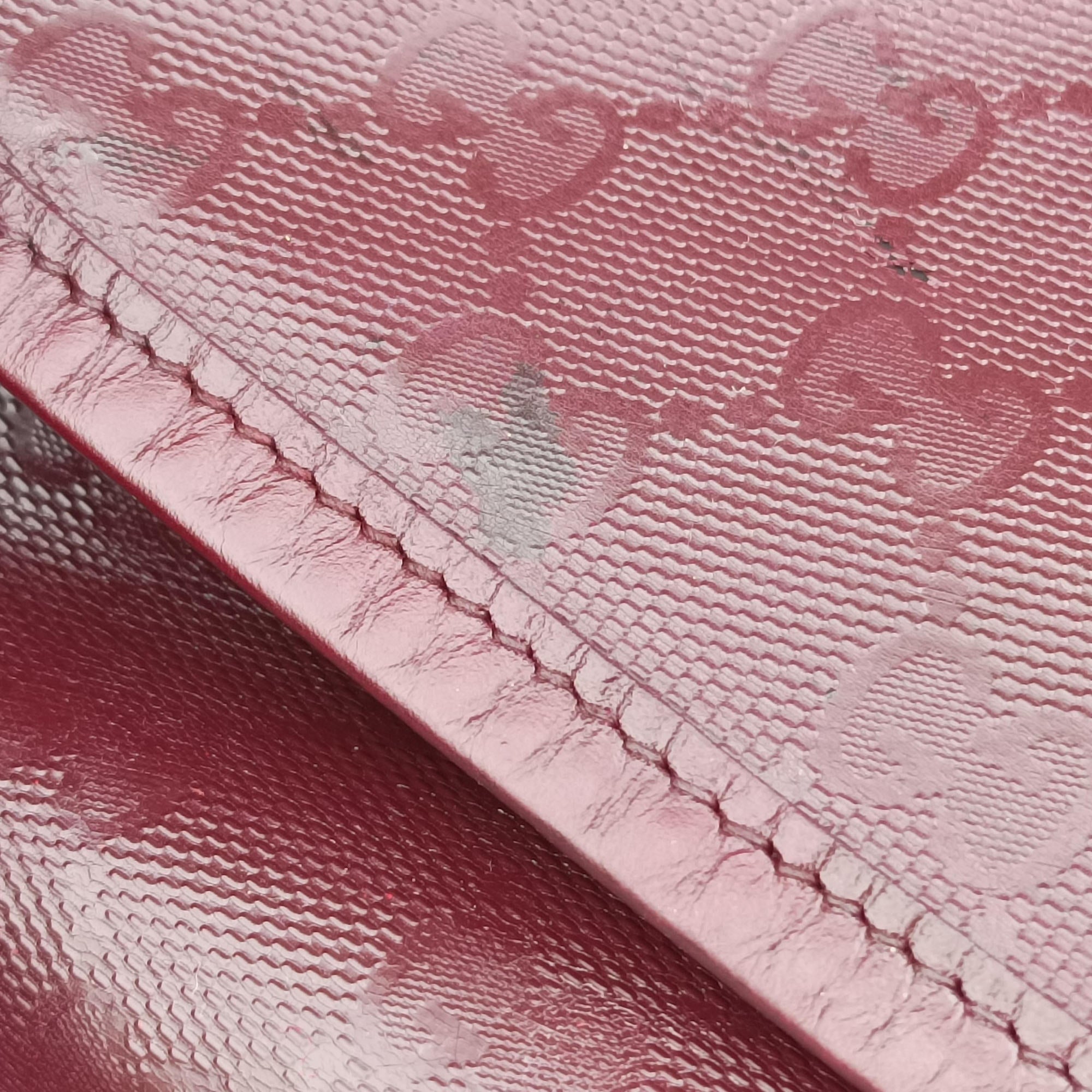 GG Plus Messenger Burgundy PVC coated canvas 201732 C7030608GGプラス メッセンジャー ワインレッド PVCコーティングキャンバス 201732 C7030608