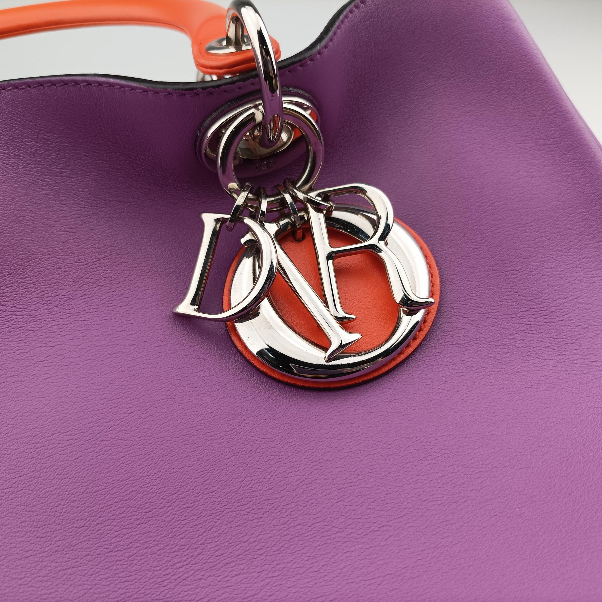 Diorissimo Purple×Orange Leather 09-MA-0134ディオリッシモ パープル×オレンジ レザー 09-MA-0134
