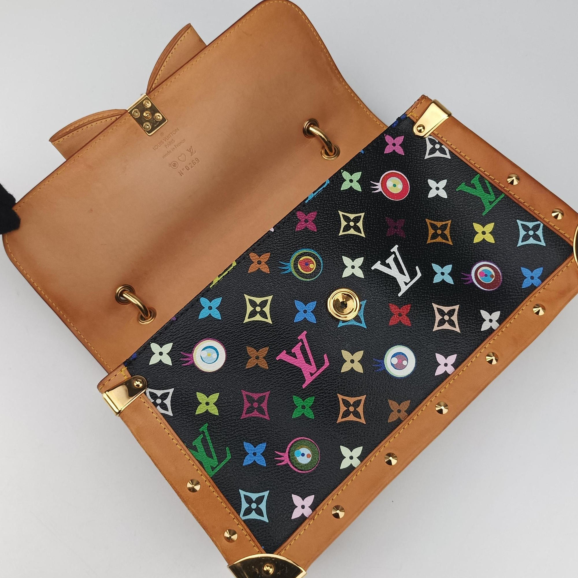 Eye need you Noir Monogram Multicolor M92050 Lot number unknownアイラブ サック ラバ Eye need you ノワール モノグラム マルチカラー M92050 製番不明