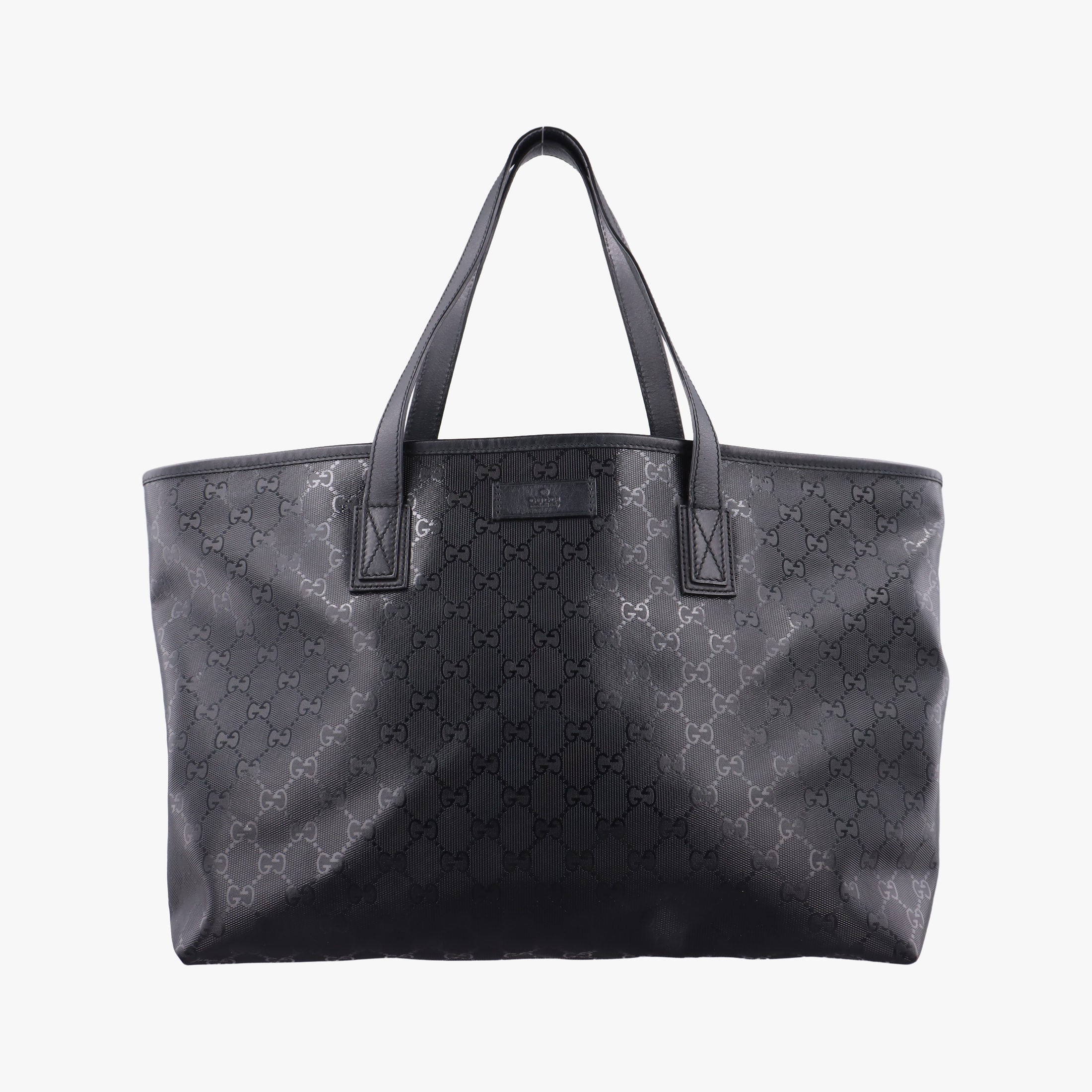 GG Imprime Black PVC coated canvas×Leather 211137 A013050284インプリメ ブラック PVCコーティングキャンバス×レザー 211137 A013050284
