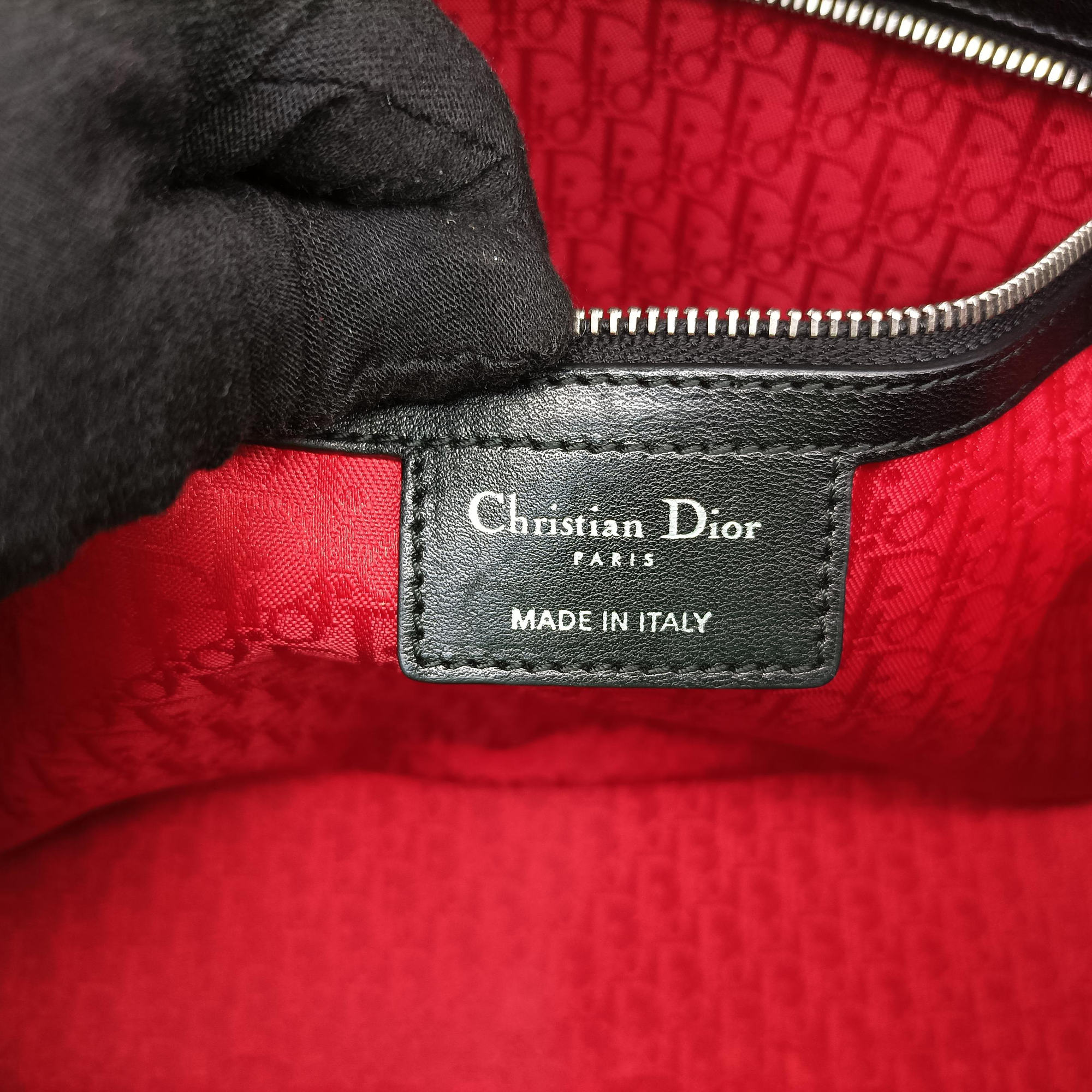 Lady Dior Black lambskin 26-MA-0140レディディオール ブラック ラムスキン 26-MA-0140