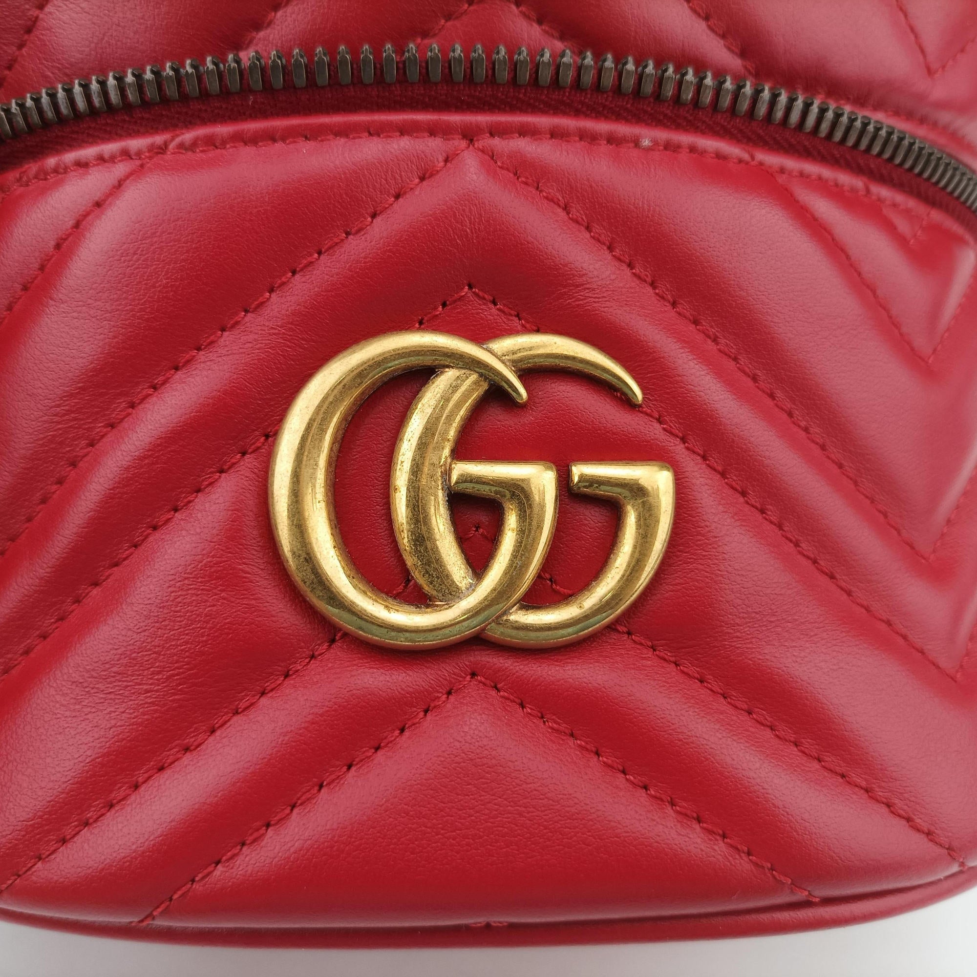GG Marmont Red Leather 598594 GGマーモント レッド レザー 598594