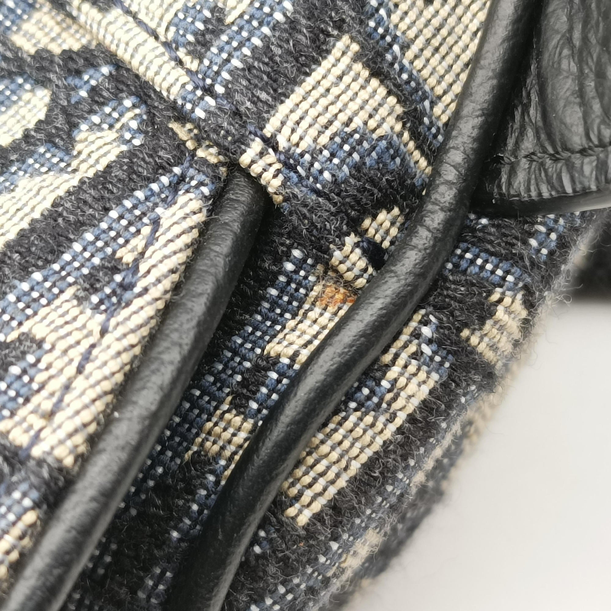 saddle Navy Jacquard×Leather 26-BO-1220サドル ネイビー ジャガード×レザー 26-BO-1220