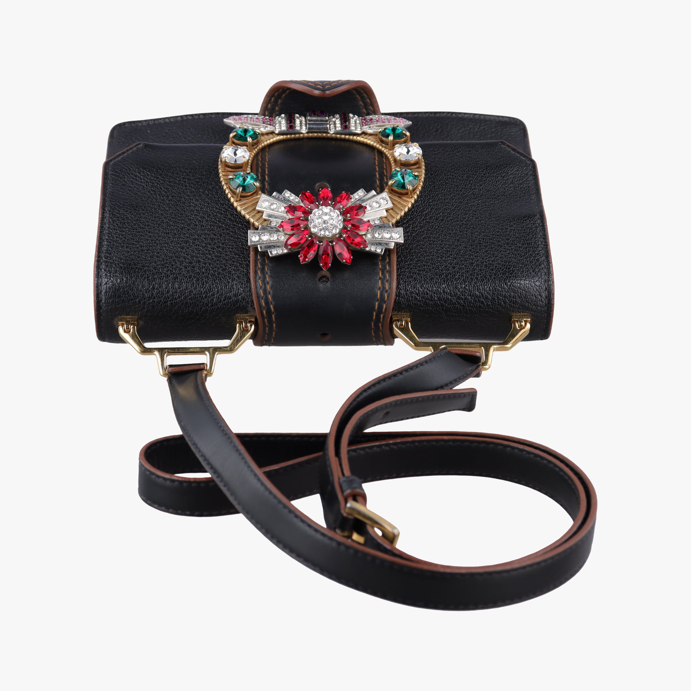 Miu Lady Black Leather 235ミュウレディ ブラック レザー 235