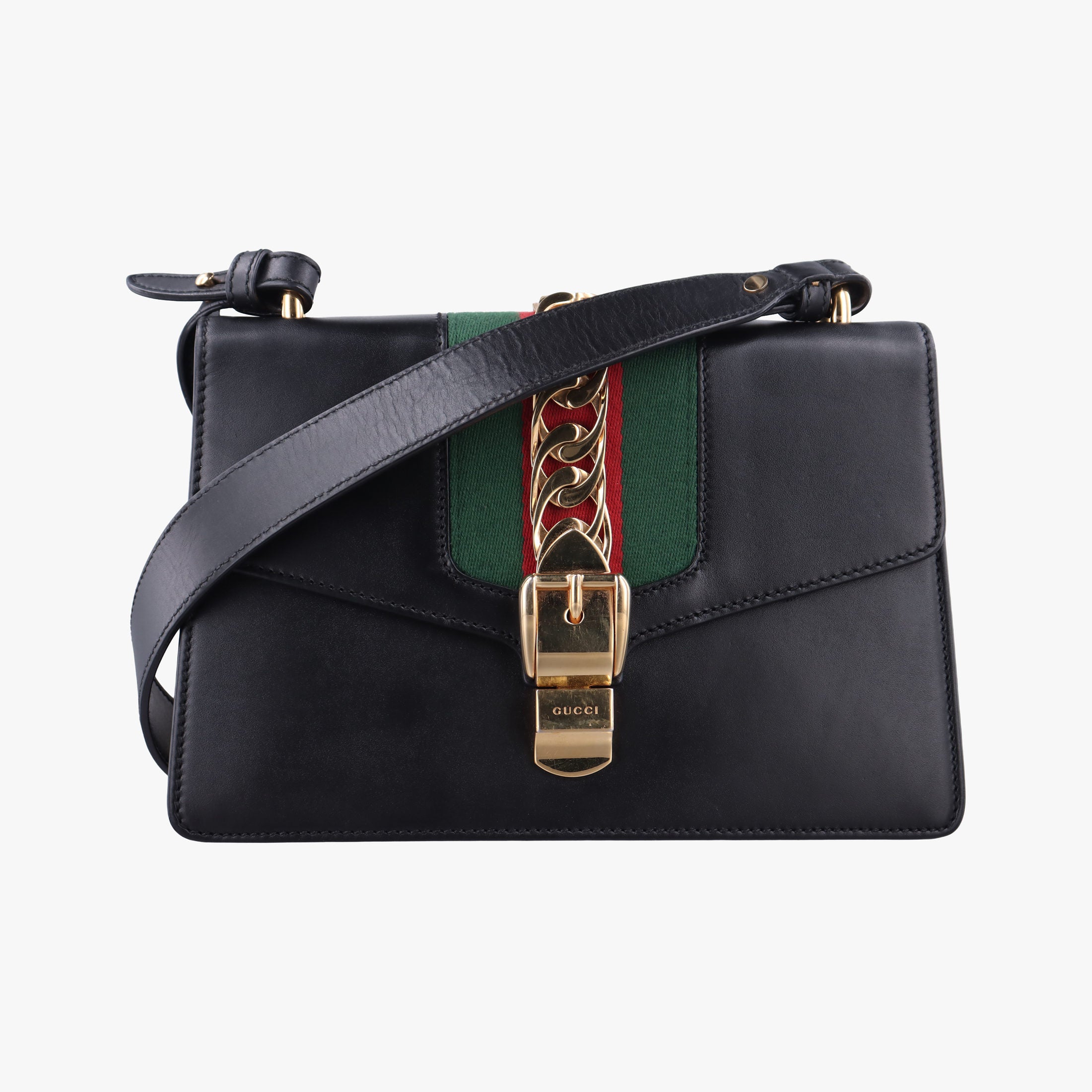 Sylvie Black×green×red Leather 421882 E019985293シルヴィ ブラック×グリーン×レッド レザー 421882 E019985293