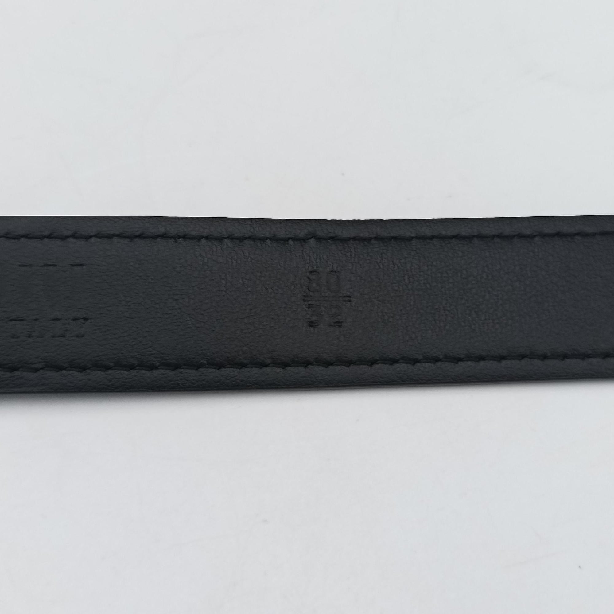 Logo belt Black leather DNP104ロゴベルト ブラック レザー DNP104