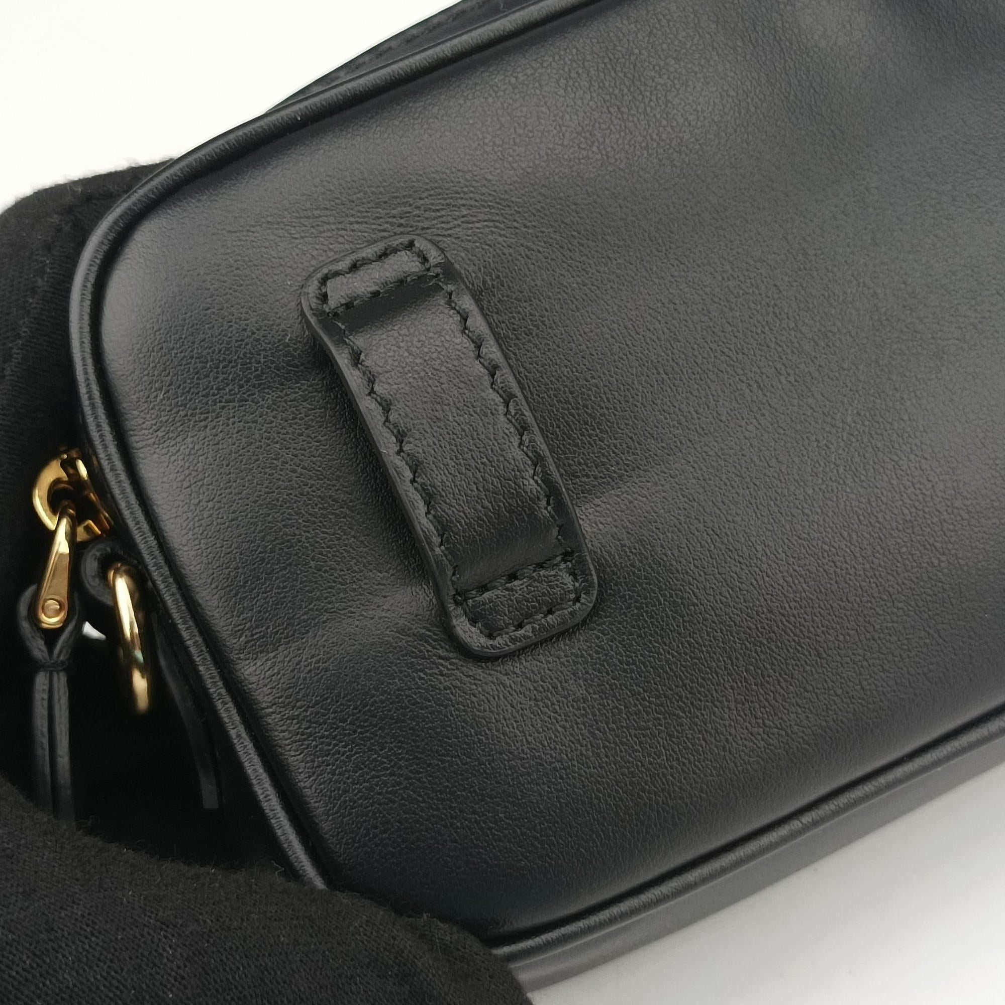 Logo belt Black leather DNP104ロゴベルト ブラック レザー DNP104