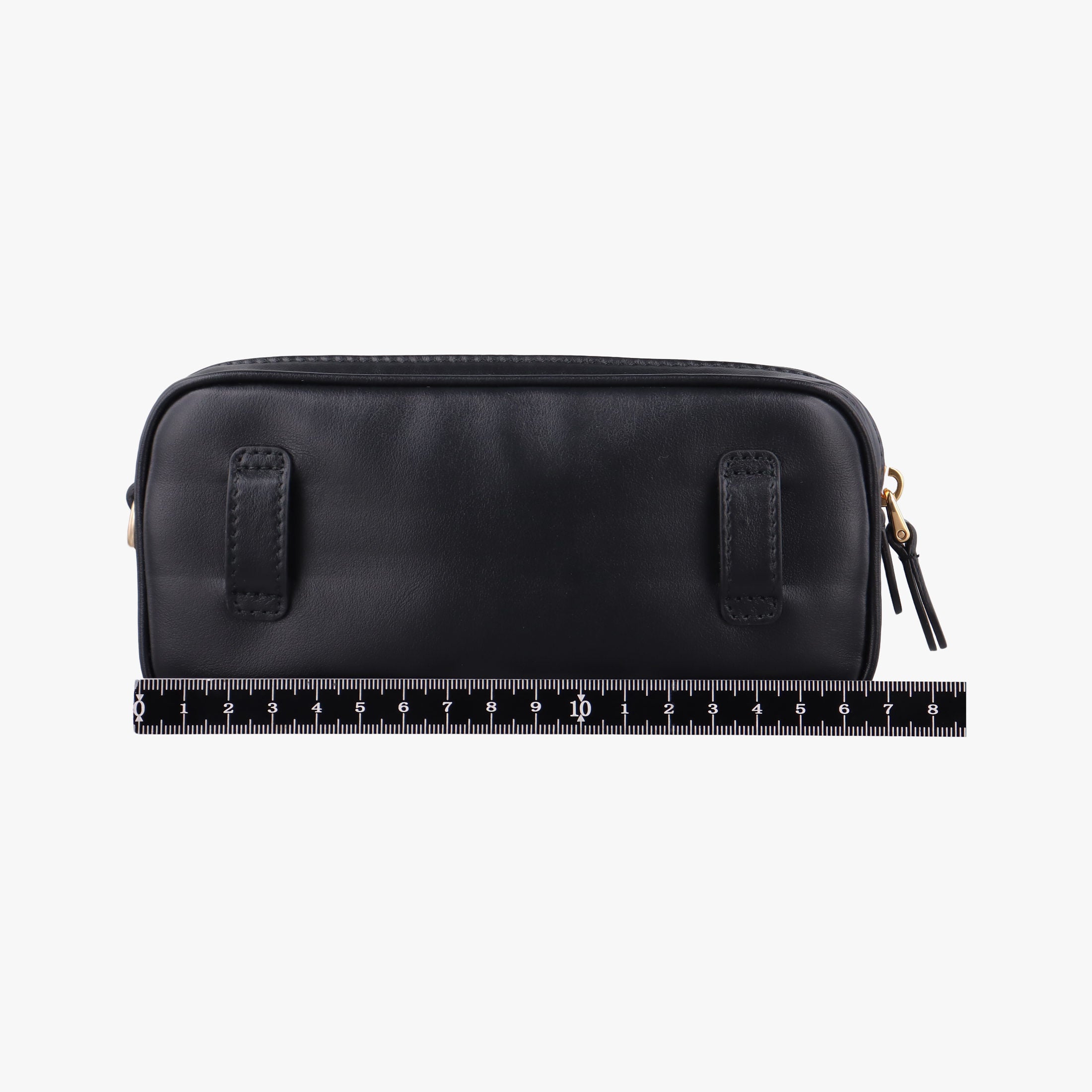Logo belt Black leather DNP104ロゴベルト ブラック レザー DNP104